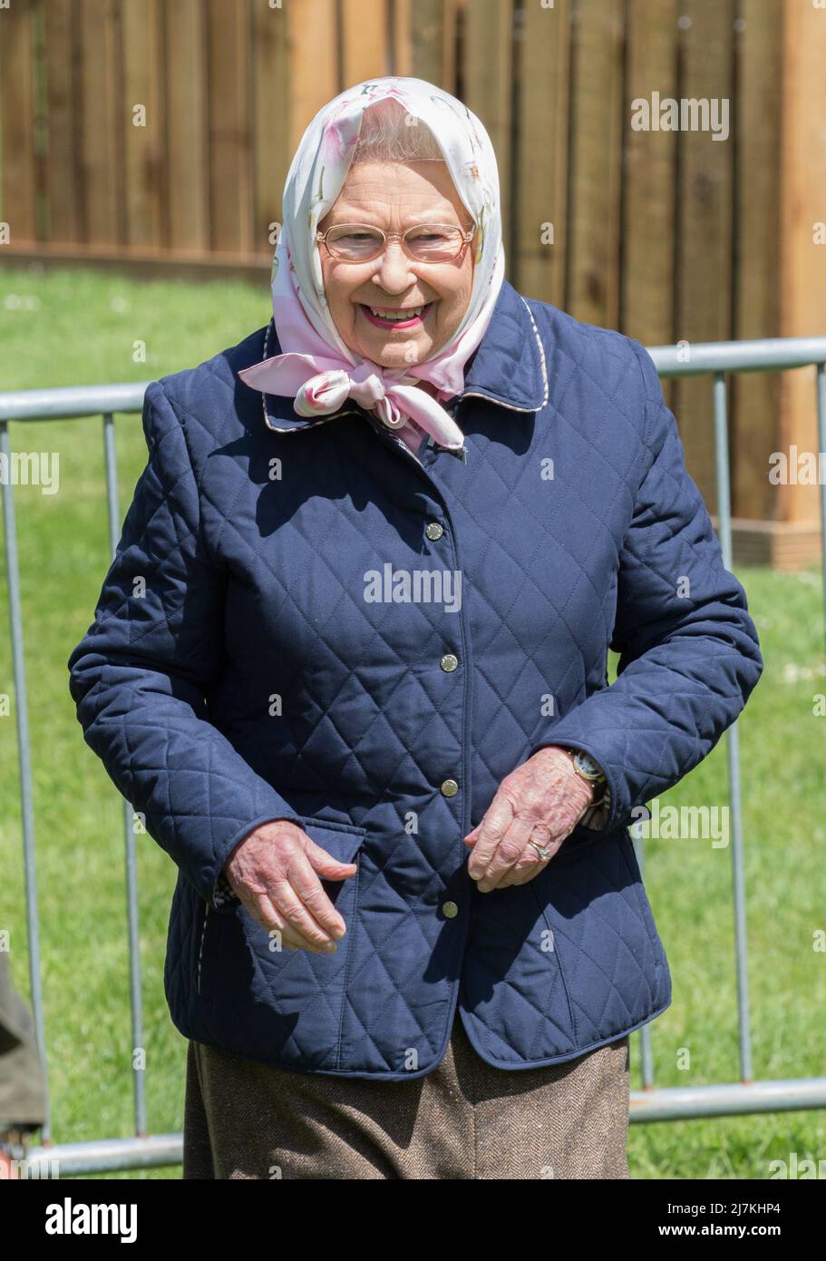 14th mai 2016 Windsor Royaume-Uni la reine Elizabeth au Royal Windsor Horse Show dans le domaine du château de Windsor. Banque D'Images