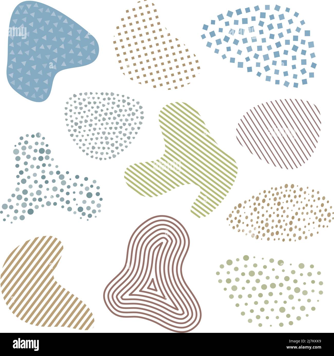collection d'éléments graphiques abstraits en forme de blob coloré, illustration vectorielle Illustration de Vecteur