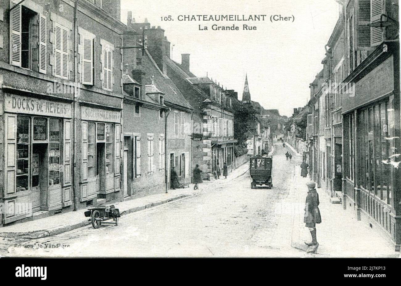 Châteaumeillant Département: 18 - cher région: Centre-Val de Loire (anciennement région Centre) carte postale ancienne, fin 19th - début 20th siècle Banque D'Images