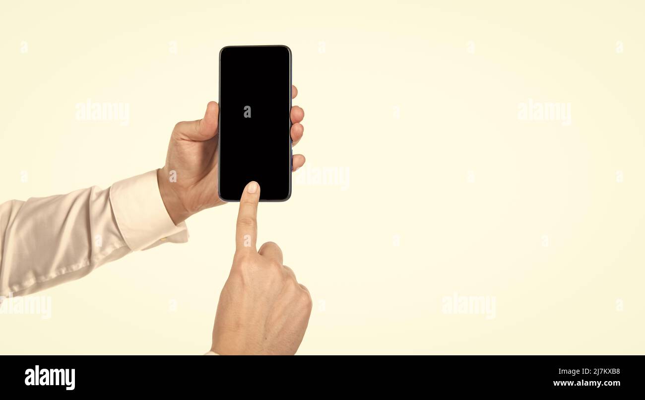 nouvelle application. proposition de produit. présentation publicitaire. espace de copie. Banque D'Images