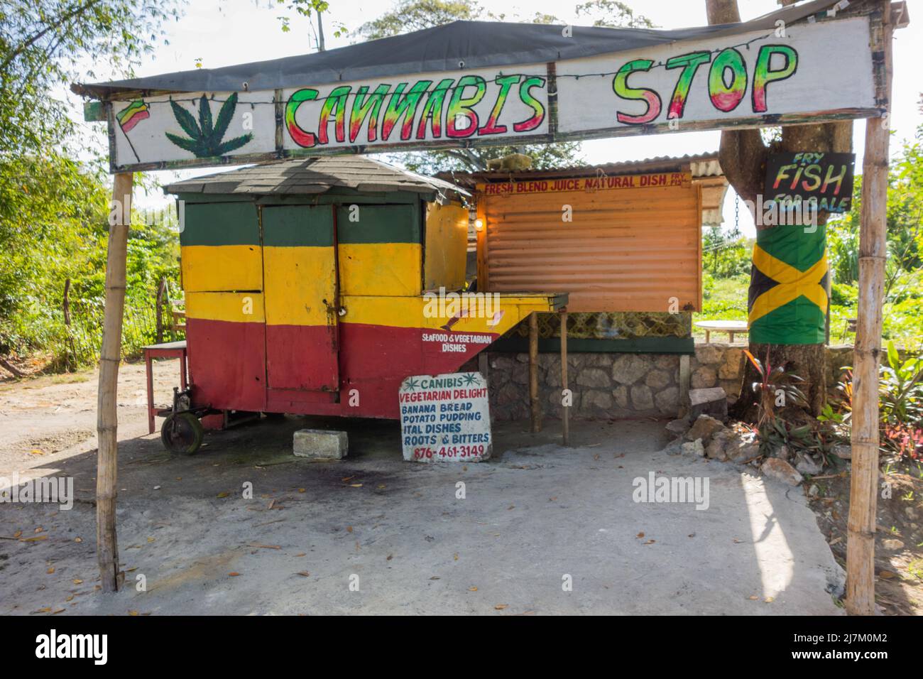 Arrêt cannabis, Jamaïque Banque D'Images