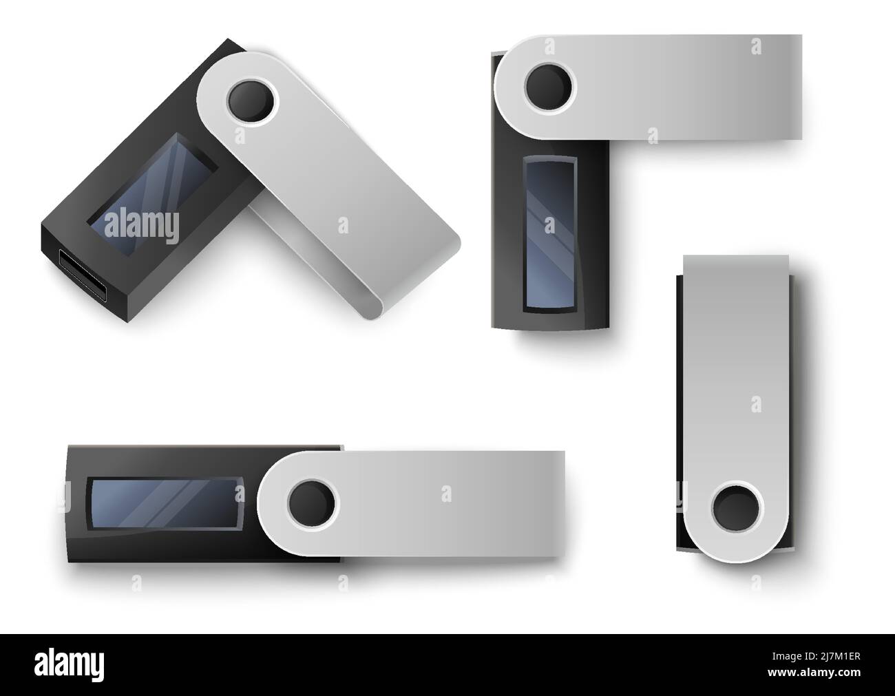 Cryptowallet concept matériel 3D maquette vecteur jeu Illustration de Vecteur