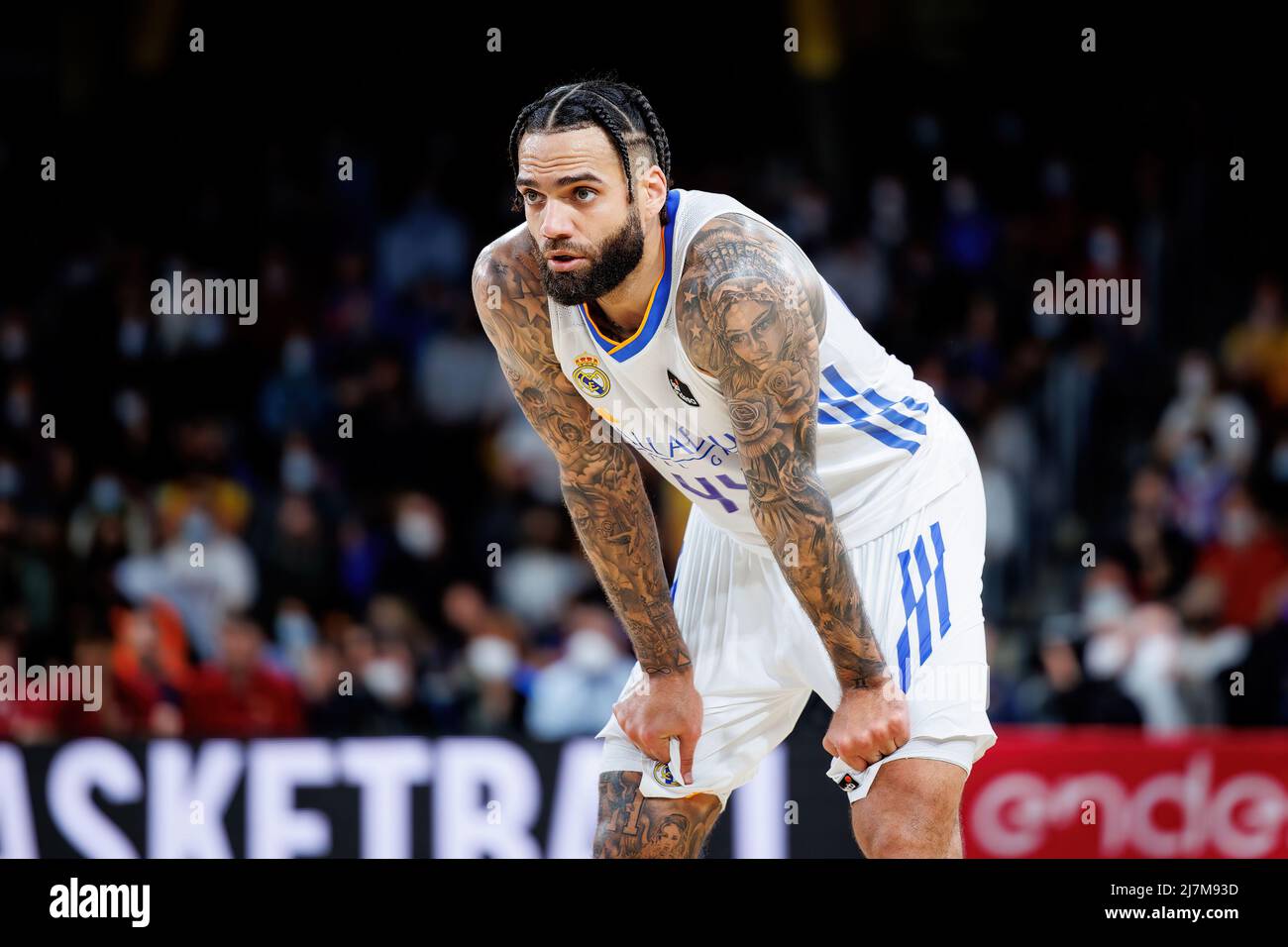 BARCELONE - APR 10: Jeffery Taylor en action pendant le match de la Ligue ACB entre le FC Barcelone et le Real Madrid au Palau Blaugrana le 10,2022 avril en B Banque D'Images