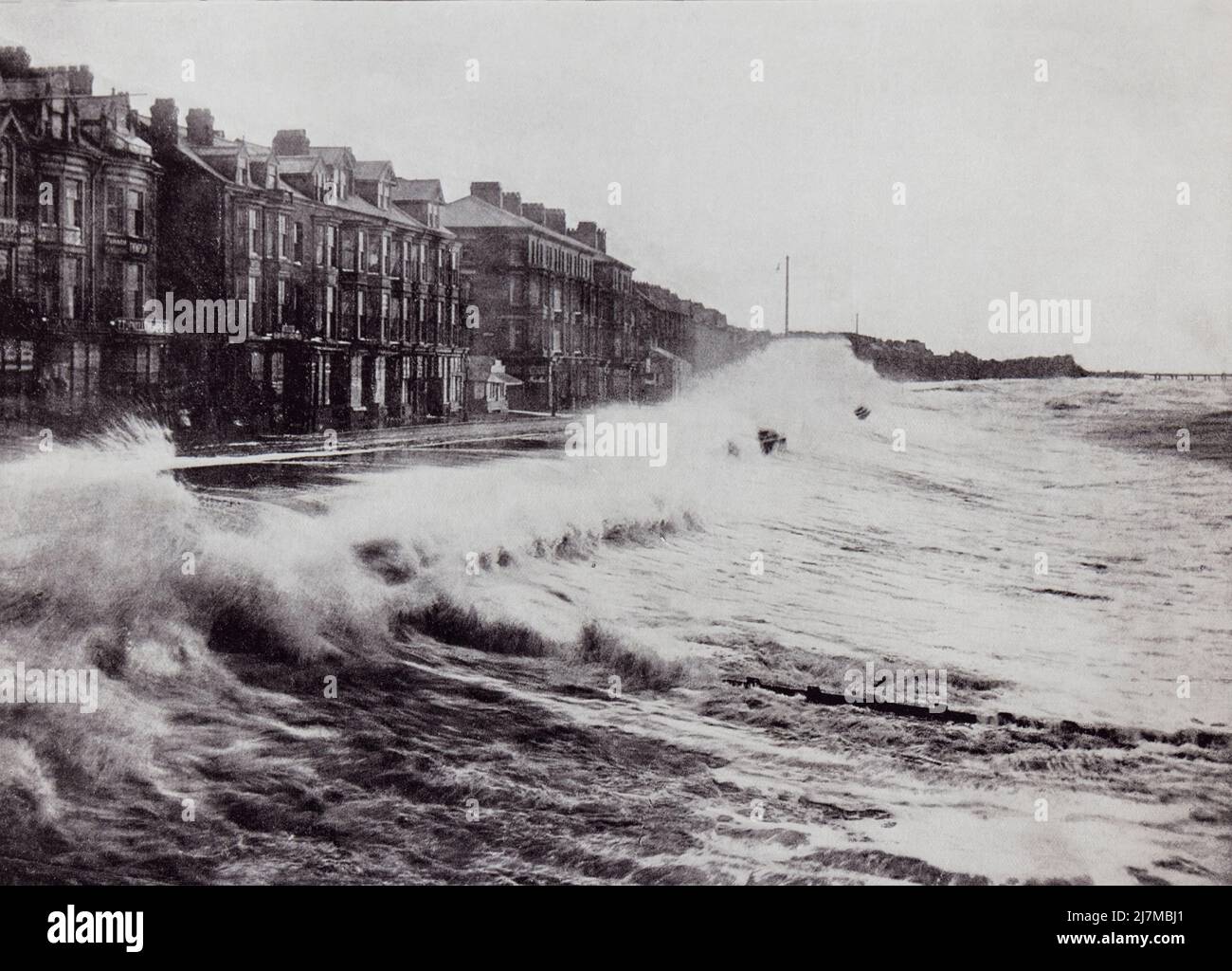 Haute mer. Blackpool, Lancashire, Angleterre, vu ici au 19th siècle. De la côte, un album de photos de photos du chef des lieux d'intérêt de la mer en Grande-Bretagne et en Irlande publié Londres, 1895, par George Newnes Limited. Banque D'Images