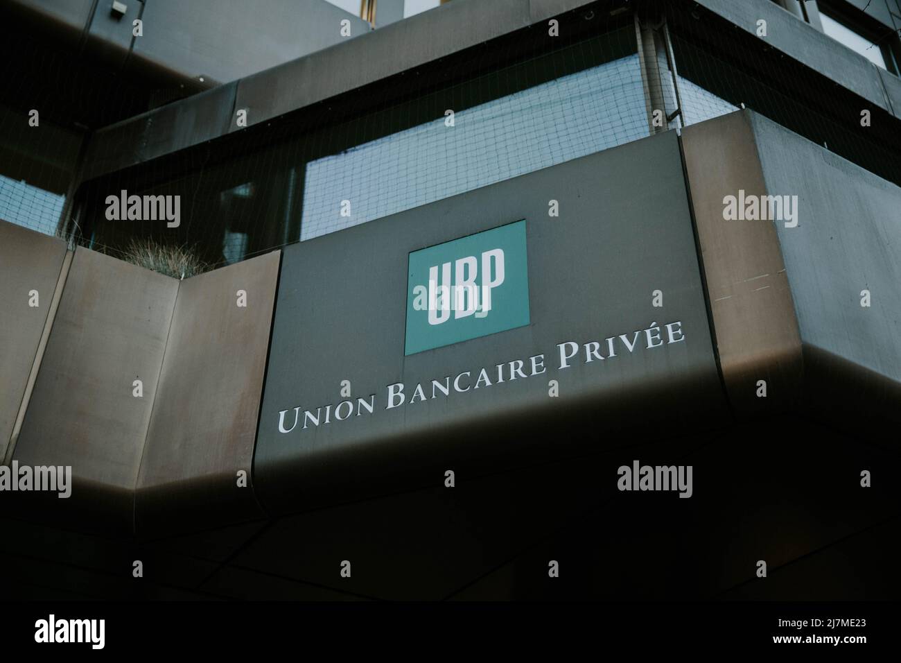 Signe Union bancaire privée, Zurich Banque D'Images