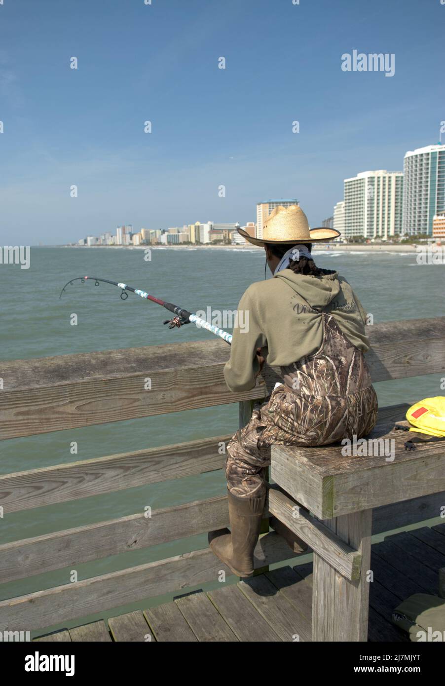 2nd Avenue Pier à Myrtle Beach, Caroline du Sud, États-Unis. Banque D'Images