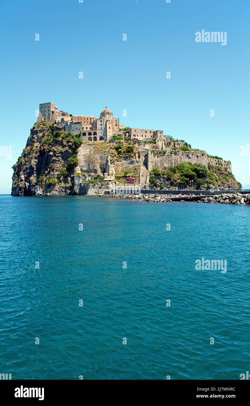 Castello Aragonese à l'île d'Ischia, Italie, mer Tyrrhénienne, mer Méditerranée Banque D'Images