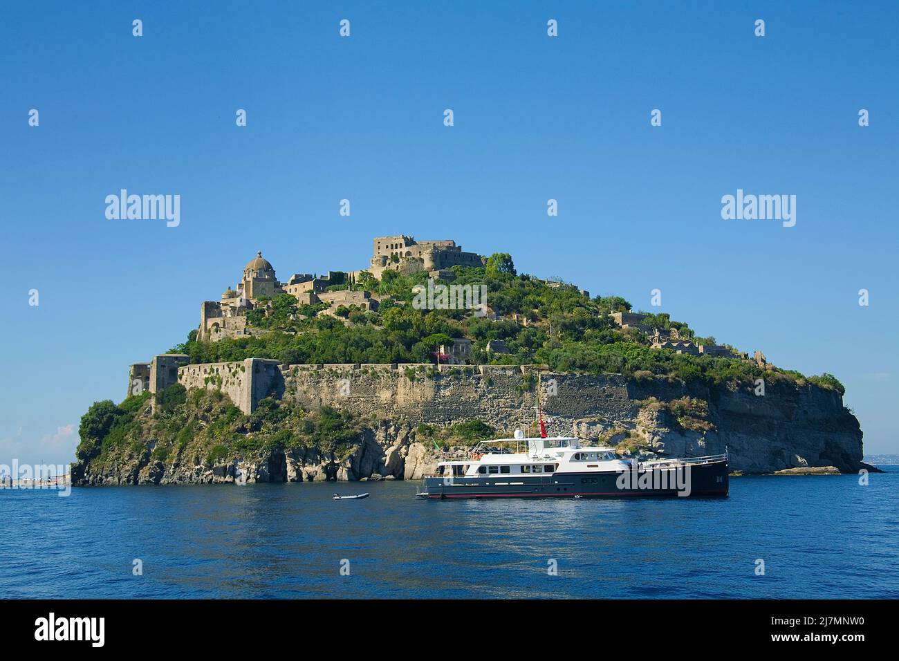 Castello Aragonese à l'île d'Ischia, Italie, mer Tyrrhénienne, mer Méditerranée Banque D'Images