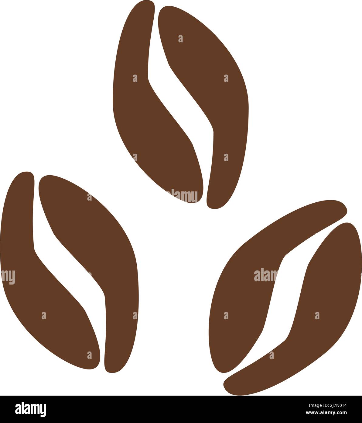 Grains de café, matière première pour le café. Vecteur modifiable. Illustration de Vecteur