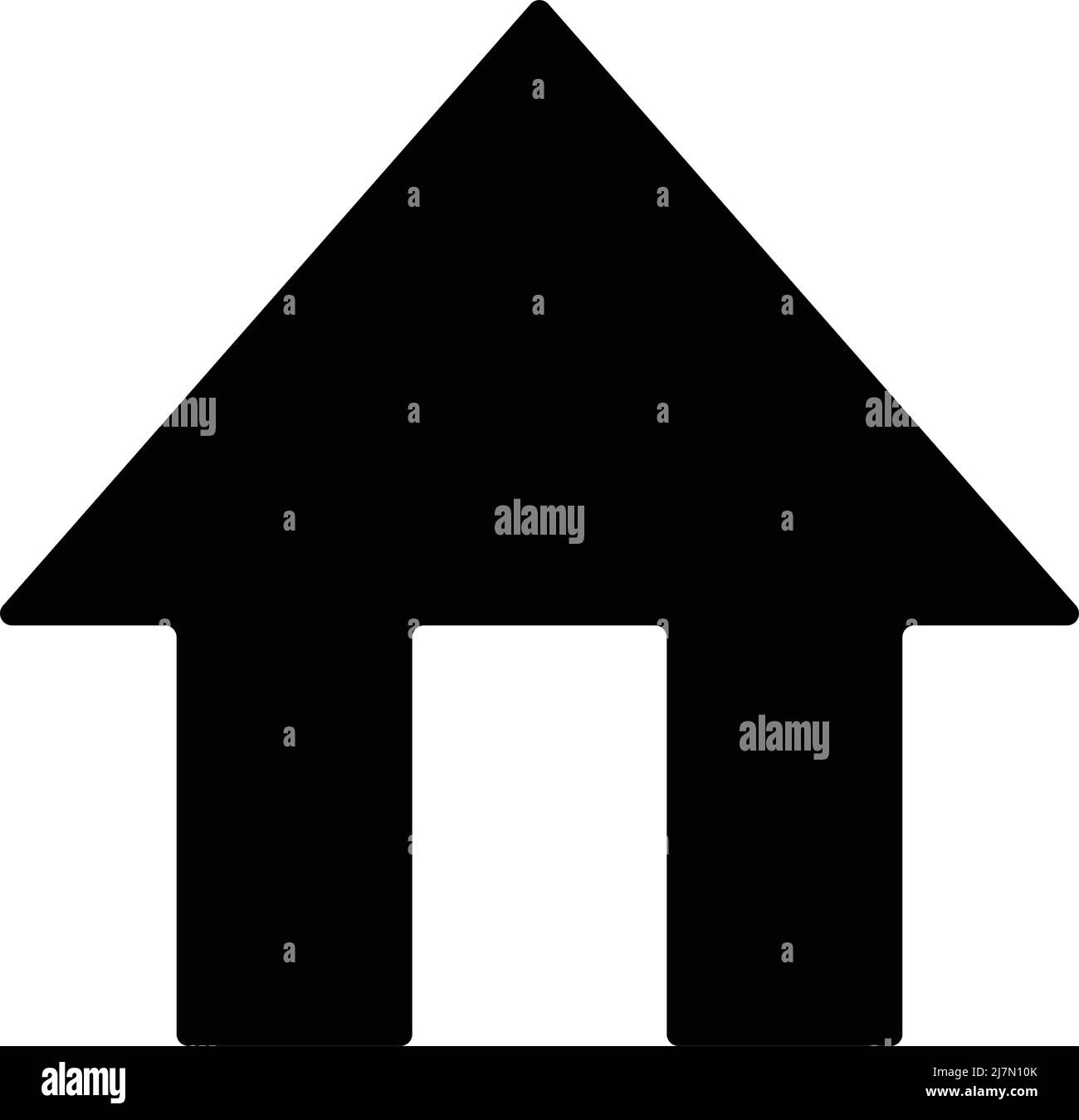 Icône de silhouette de maison. Immobilier et architecture. Vecteur modifiable. Illustration de Vecteur