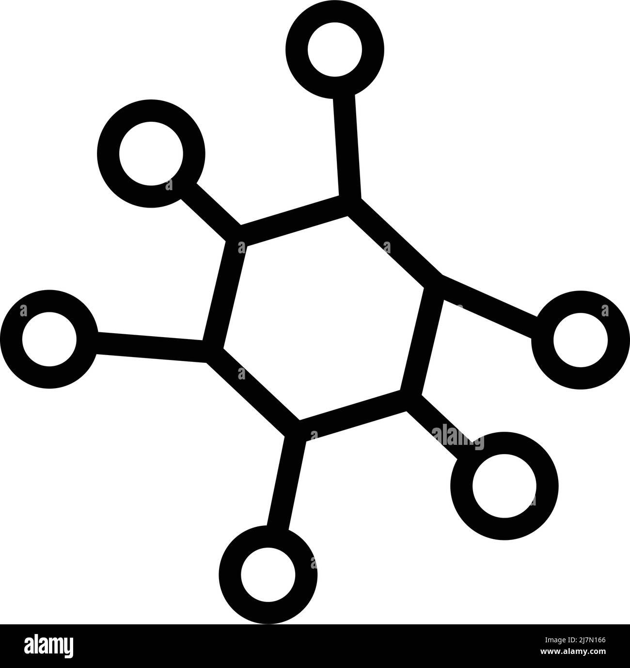 Une icône de réseau simple. Connexion à Internet. Vecteur modifiable. Illustration de Vecteur