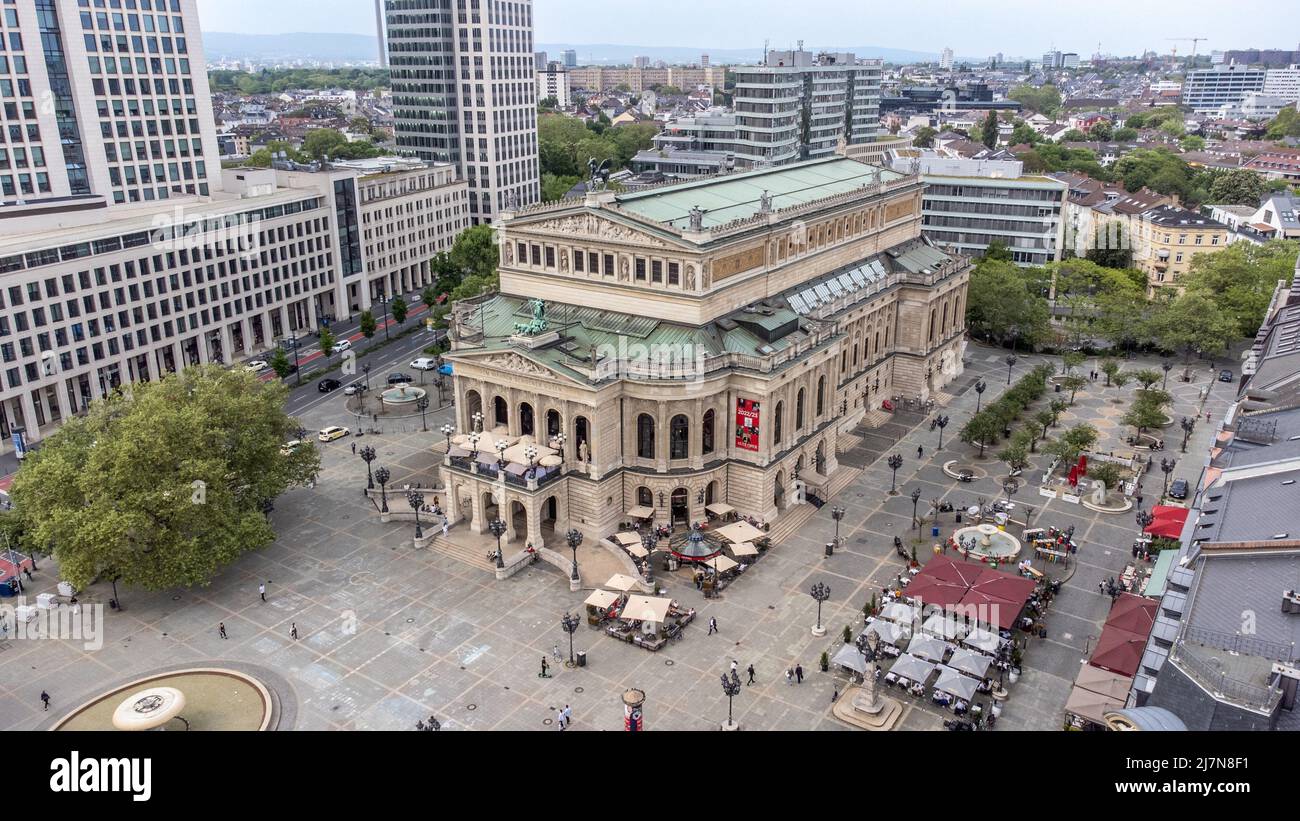 Alte Oper ou Old Opera House, Francfort, Allemagne Banque D'Images