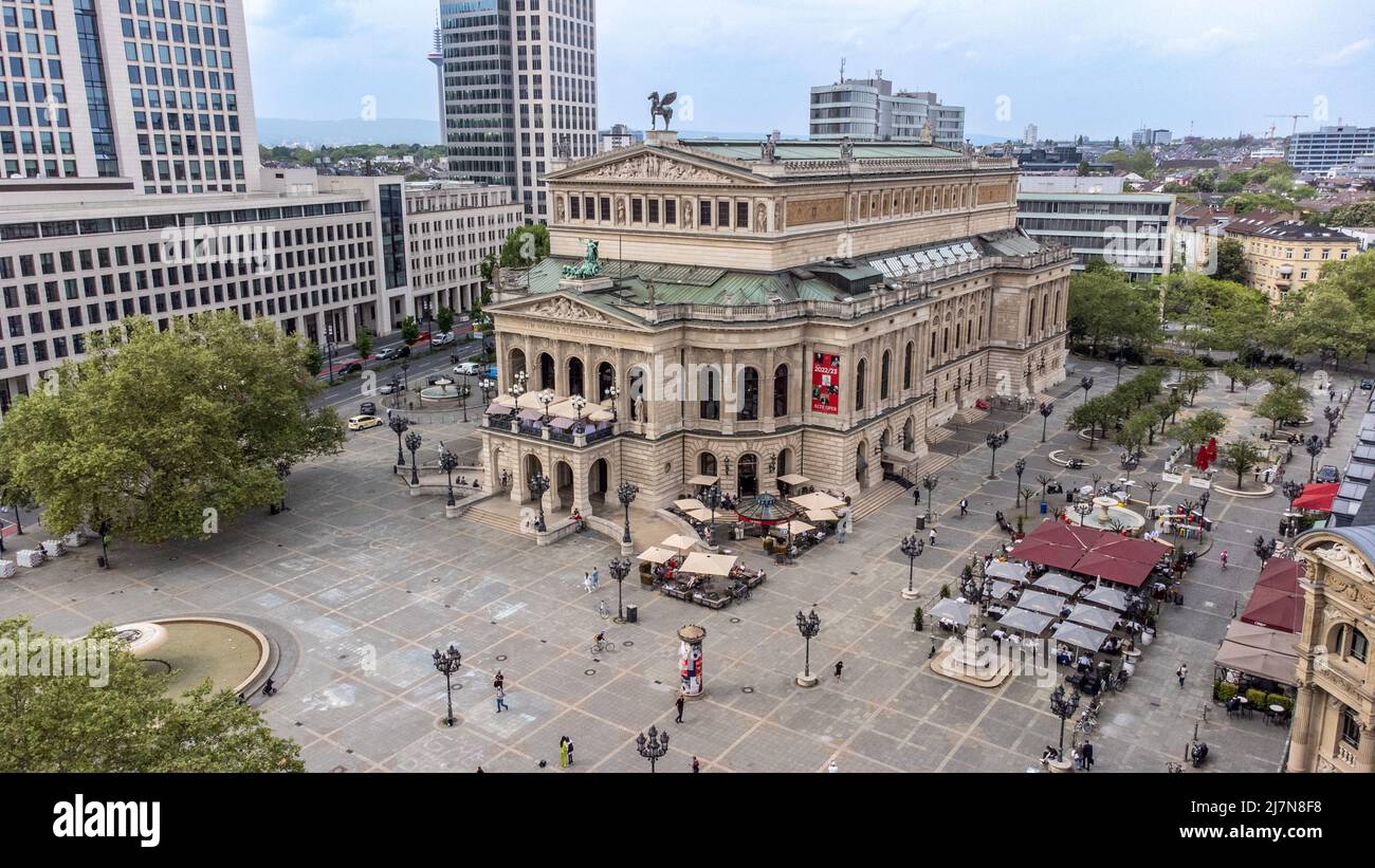Alte Oper ou Old Opera House, Francfort, Allemagne Banque D'Images