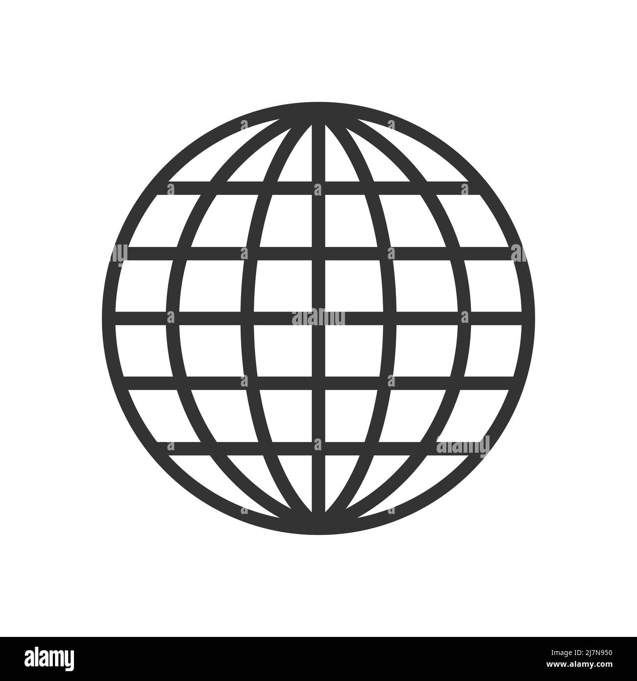 Logo globe Vector. Symbole planète Terre. Illustration de Vecteur