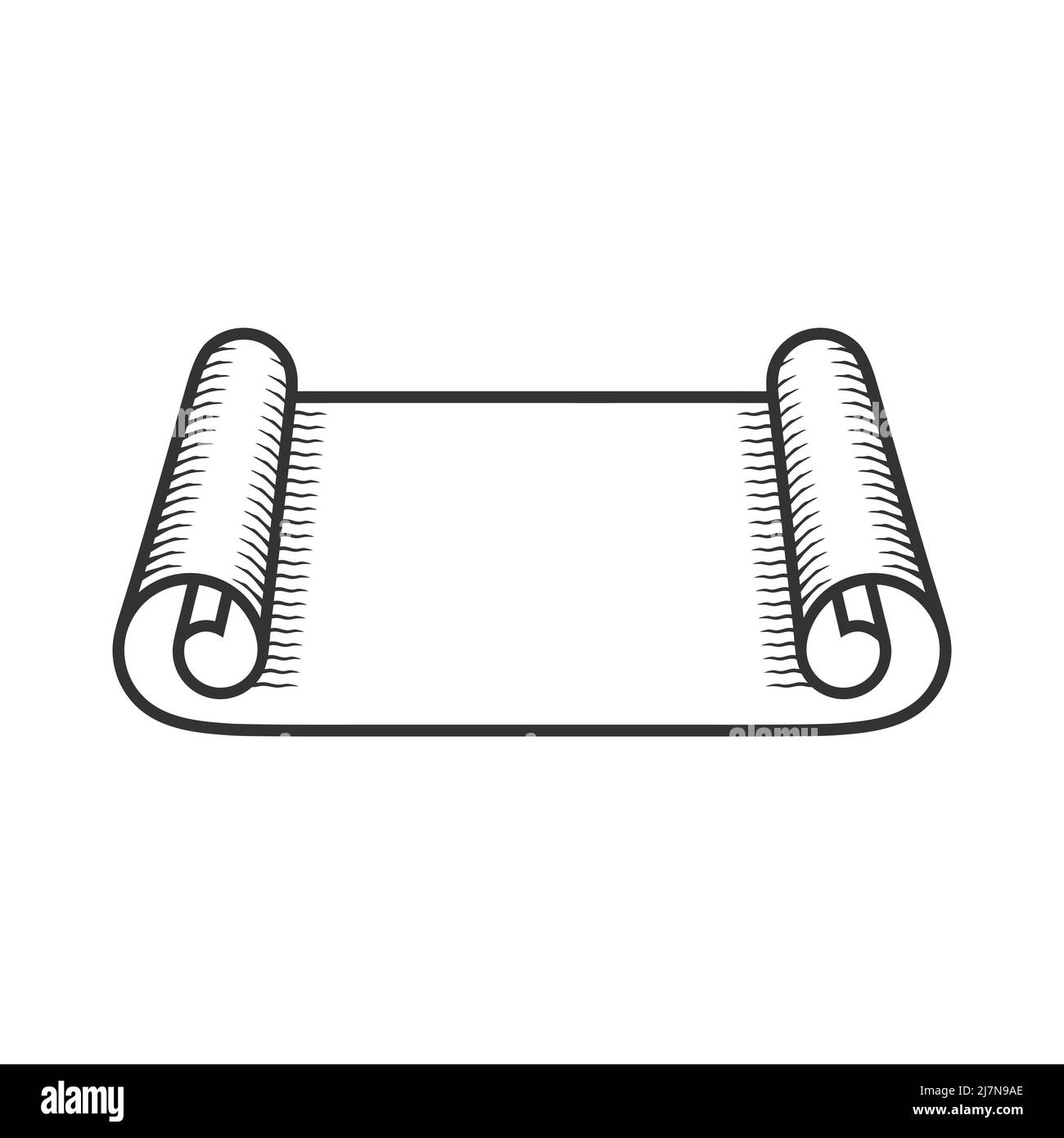 Image vectorielle d'un livre, d'un défilement et d'un manuscrit. Illustration de Vecteur