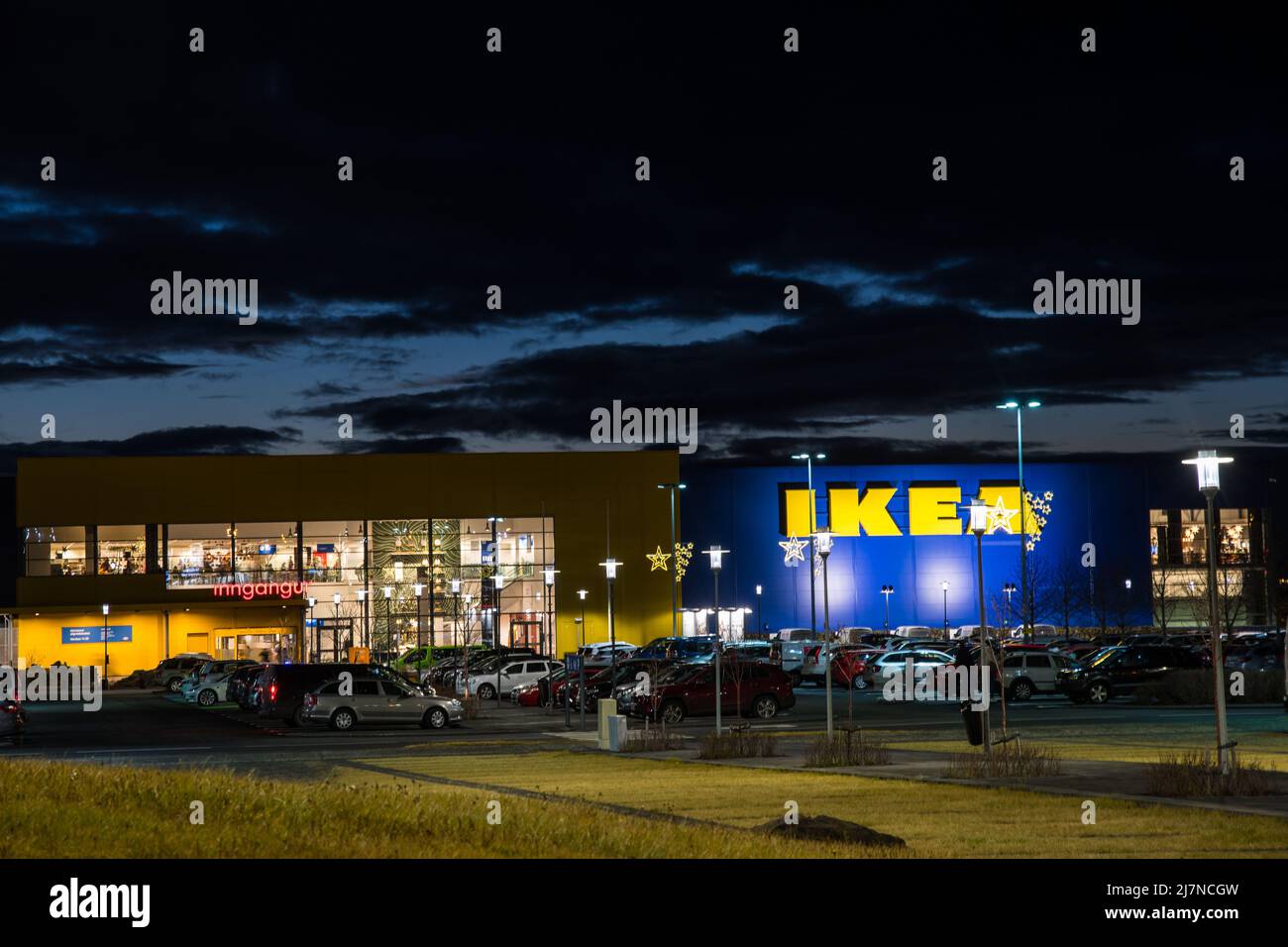 Gardabaer, Islande - octobre 23. 2021: Magasin IKEA dans la communauté suburbaine de Gardabaer à Reykjavik, Islande Banque D'Images