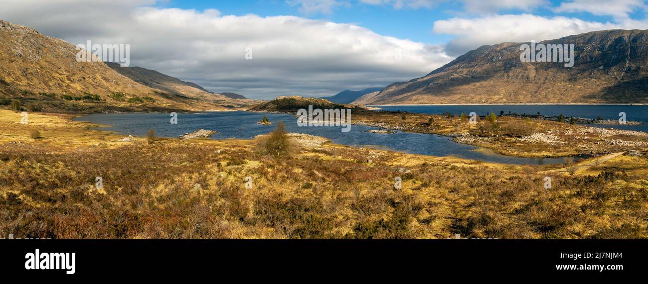 Une des nombreuses vues sur les Highlands écossais que vous voyez en traversant les paysages. Banque D'Images