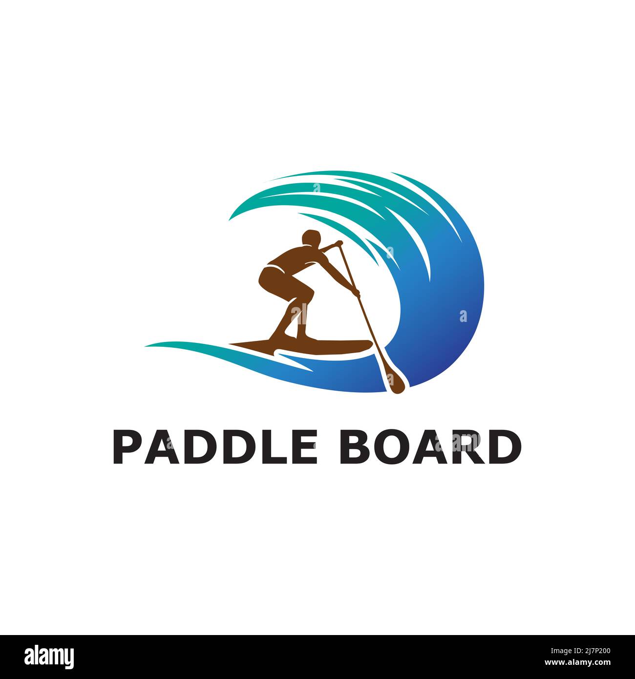 logo de silhouette de planche à aubes vectoriel Banque D'Images