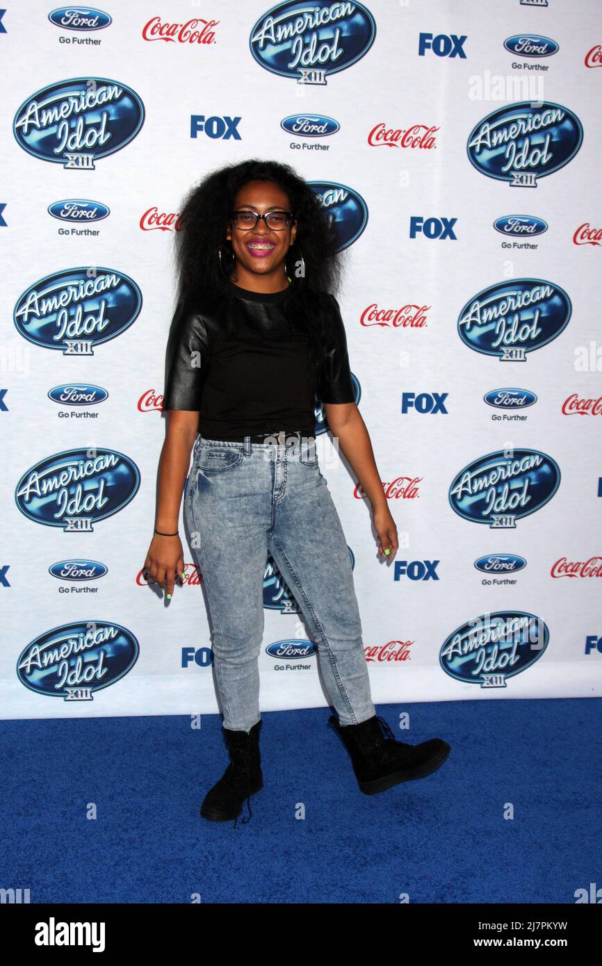LOS ANGELES - 20 FÉVRIER : Malaya Watson à l'American Idol 13 finalistes Party à Fig & Olive le 20 février 2014 à West Hollywood, CA Banque D'Images