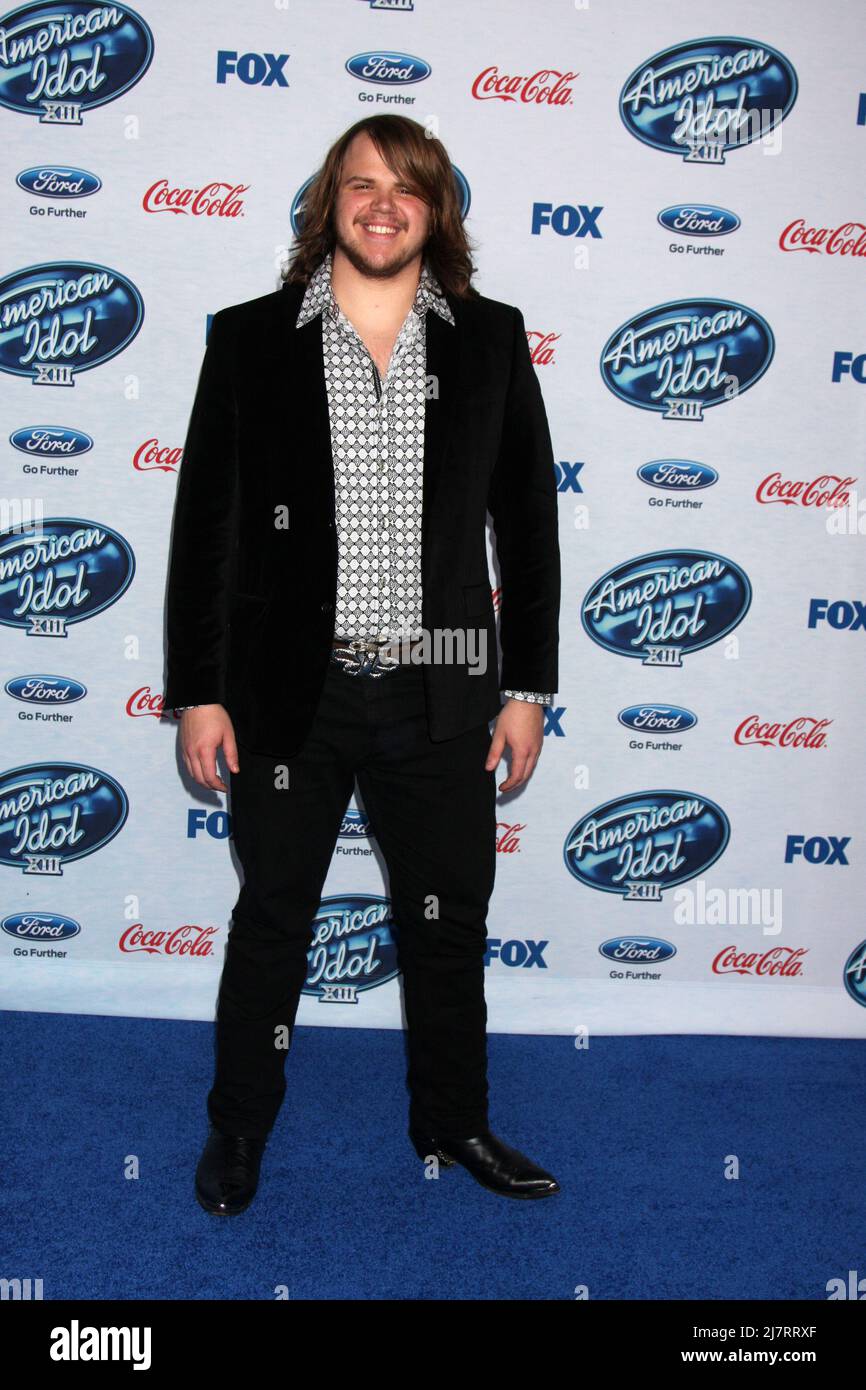 LOS ANGELES - 20 FÉVRIER : Caleb Johnson au American Idol 13 Finalists Party au Fig & Olive le 20 février 2014 à West Hollywood, Californie Banque D'Images