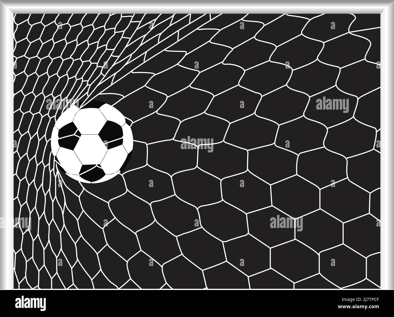 ballon de football (foot ball) dans le filet de but Illustration de Vecteur ballon de football (foot ball) dans le filet de but Illustration de Vecteur