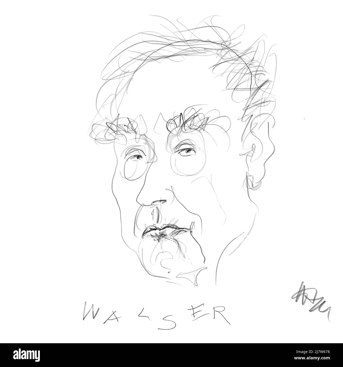 Portrait de Martin Walser, auteur Banque D'Images