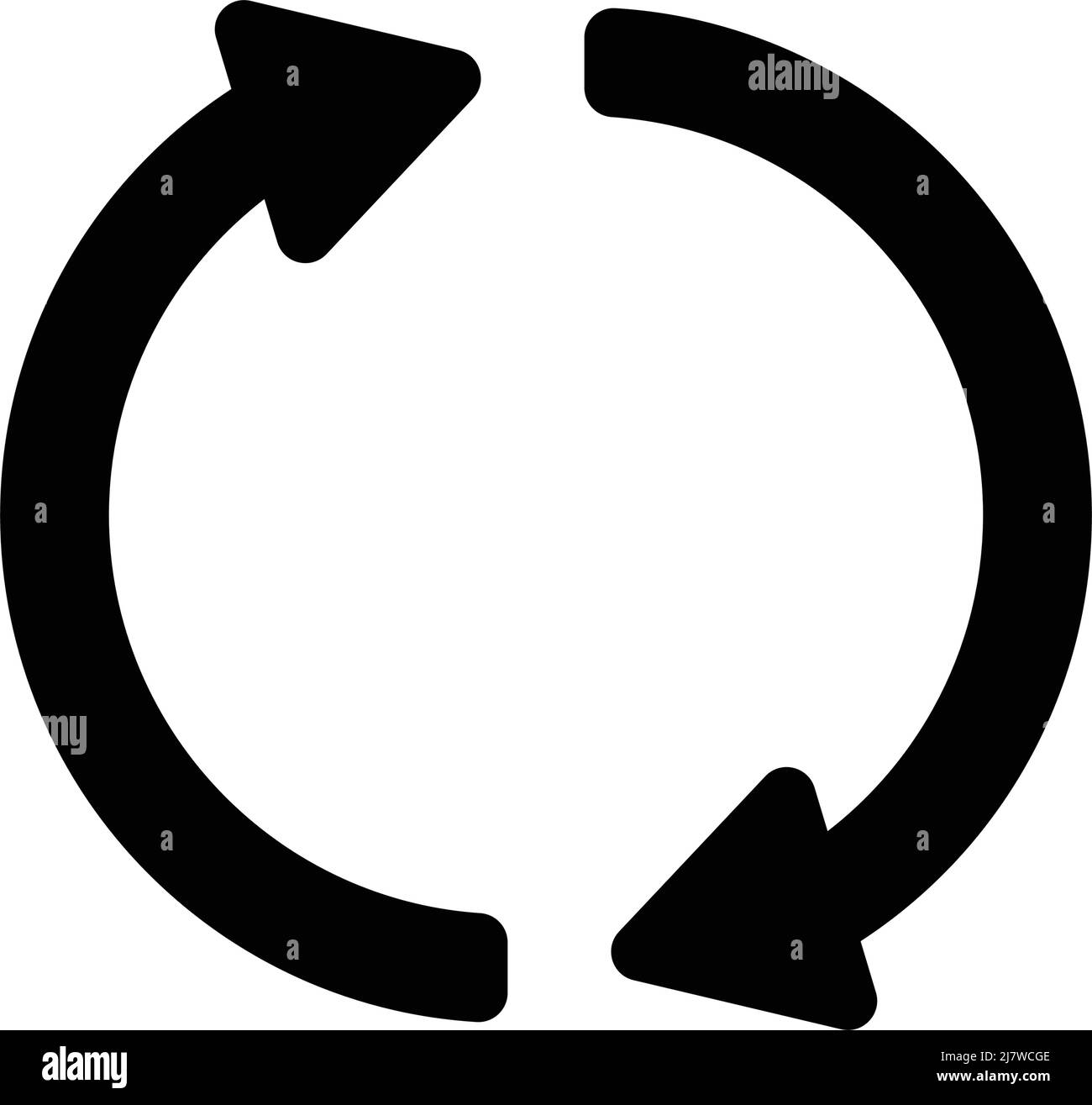 Flèche de rotation. Actualiser et recycler. Vecteur modifiable. Illustration de Vecteur