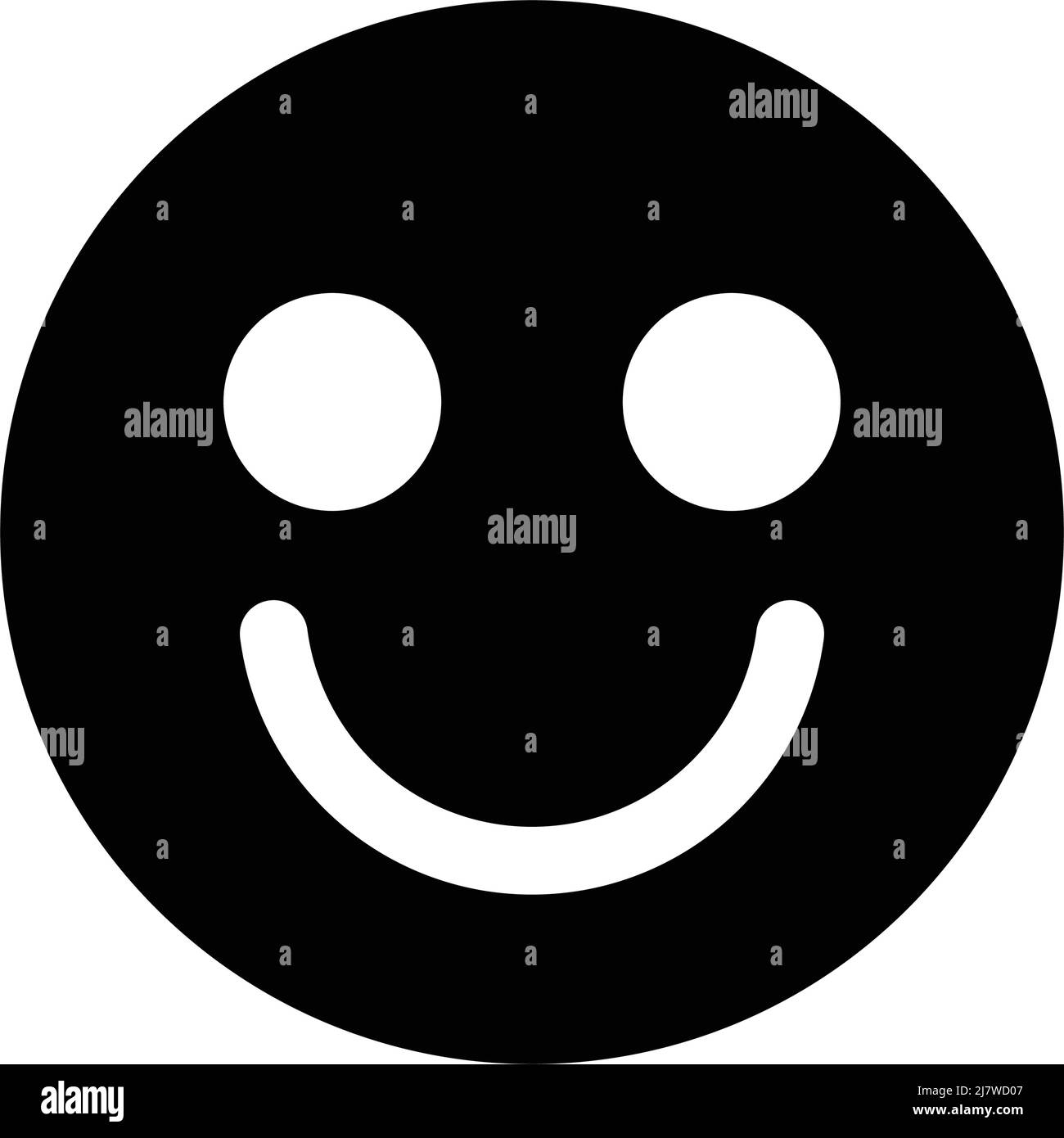 Icône de silhouette souriante. Expression. Vecteur modifiable. Illustration de Vecteur