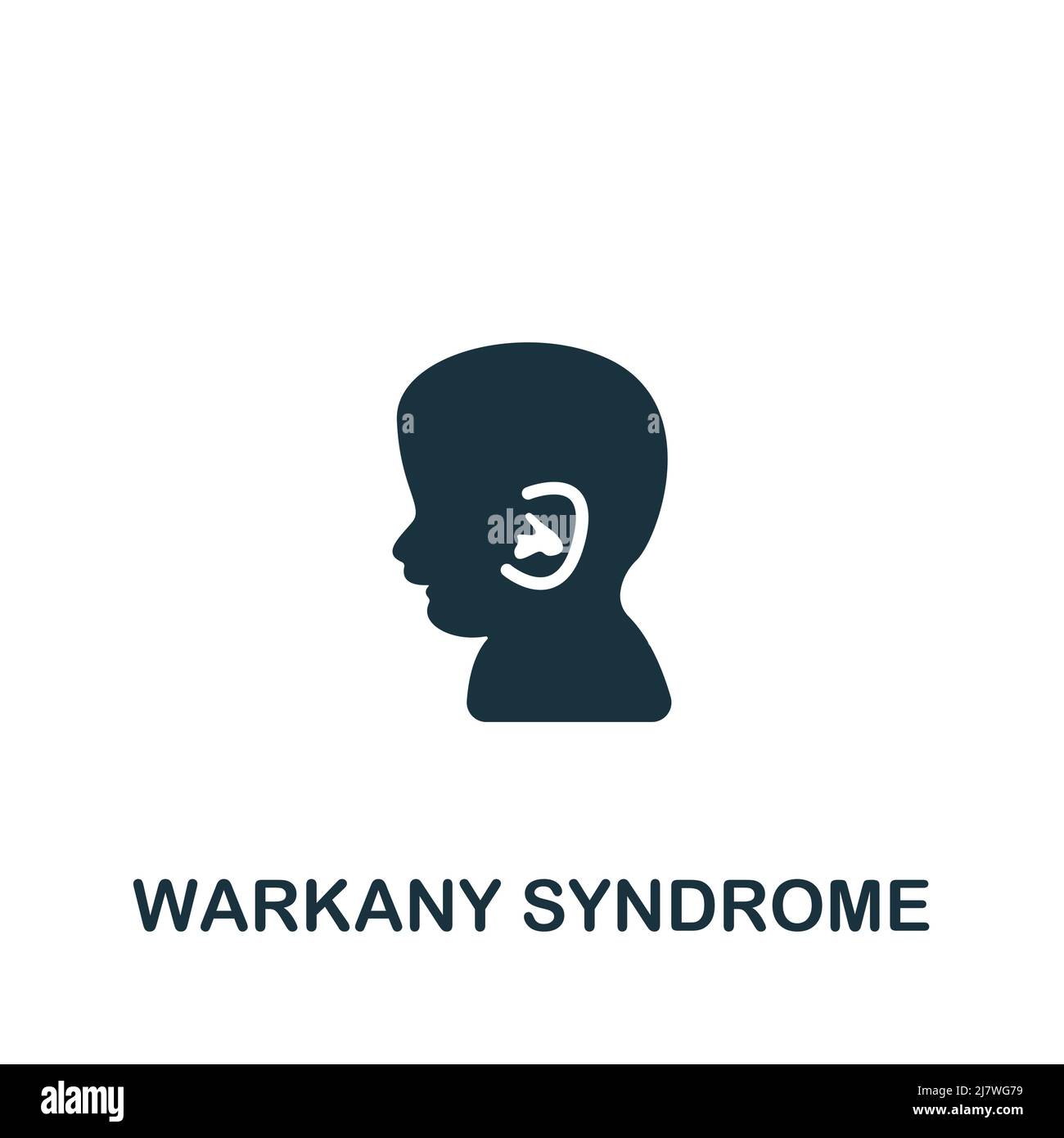 Icône du syndrome de Warkany. Monochrome simplifie l'icône pour les modèles, la conception Web et les infographies Illustration de Vecteur