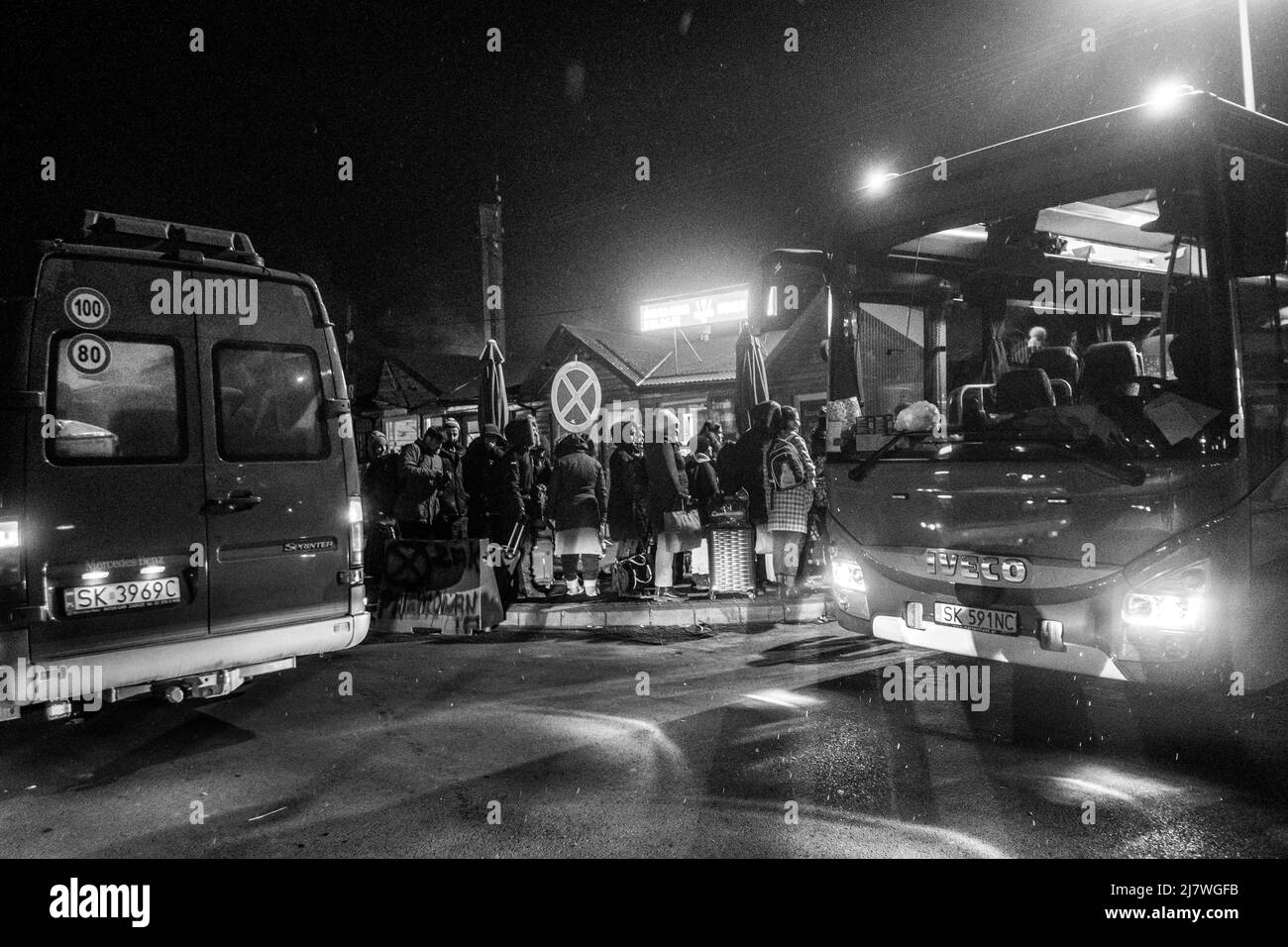 Michael Bunel / le Pictorium - réfugiés à la frontière entre la Pologne et l'Ukraine suite à l'invasion de l'Ukraine par l'armée russe - 4/3/2022 - - AT Banque D'Images