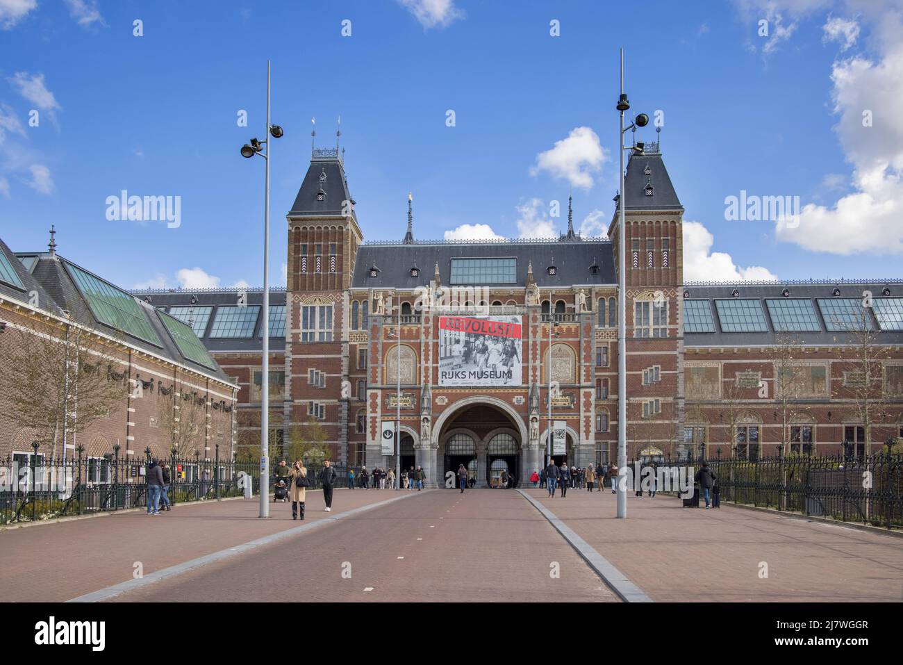 le célèbre rijksmuseum dans le centre d'amsterdam en hollande Banque D'Images