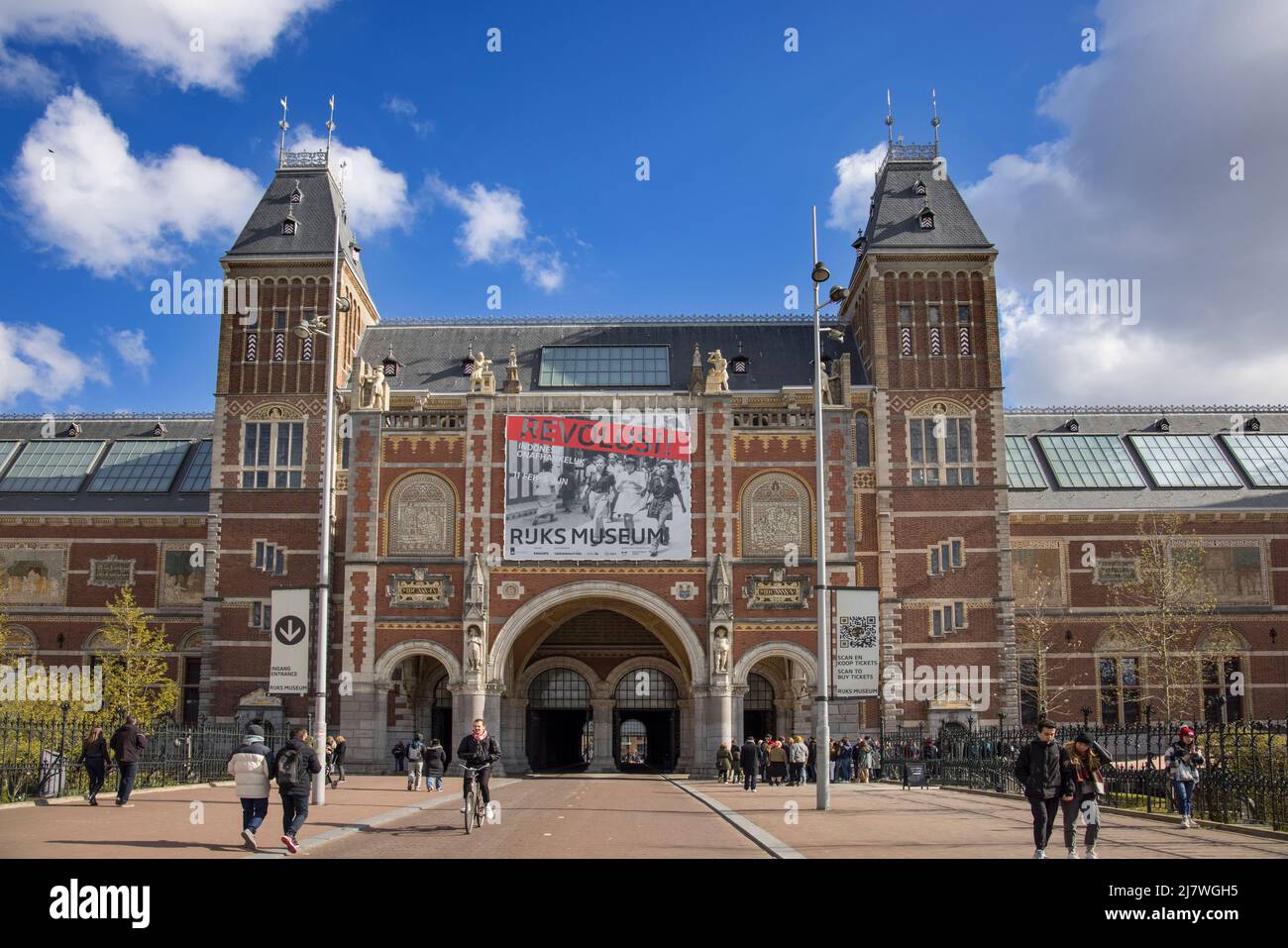 le célèbre rijksmuseum dans le centre d'amsterdam en hollande Banque D'Images