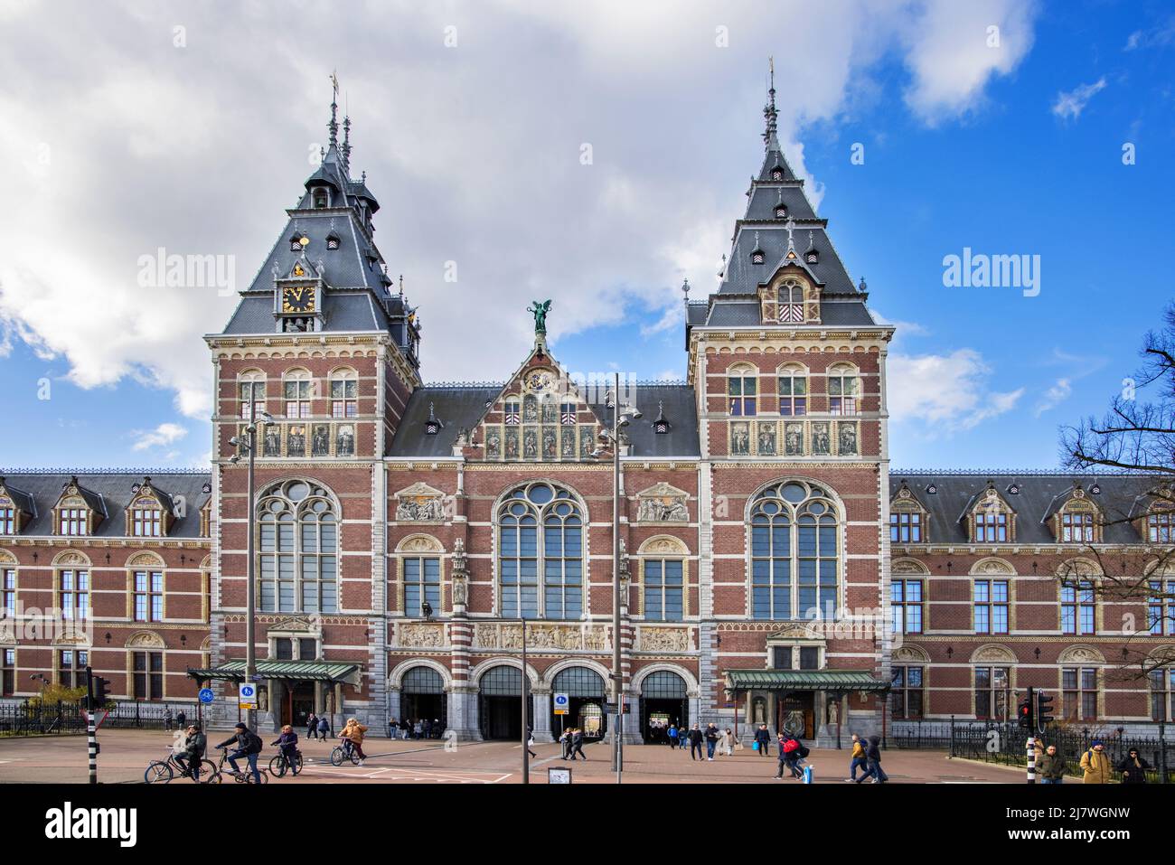 le célèbre rijksmuseum dans le centre d'amsterdam en hollande Banque D'Images
