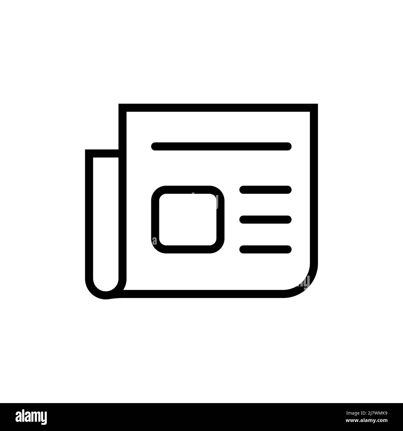 L'icône de la ligne du journal, contour style d'icône, l'icône pictogramme linéaire Illustration de Vecteur
