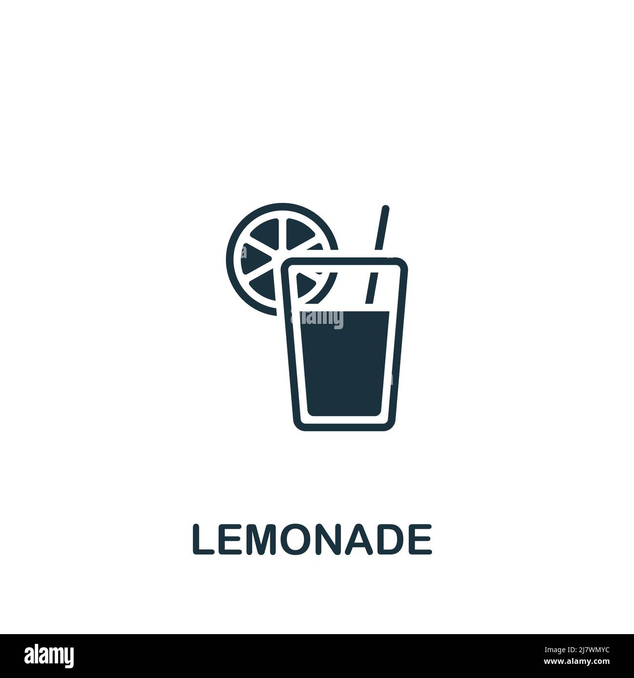 Icône limonade. Icône monochrome simple Drinks pour modèles, web design et infographies Illustration de Vecteur