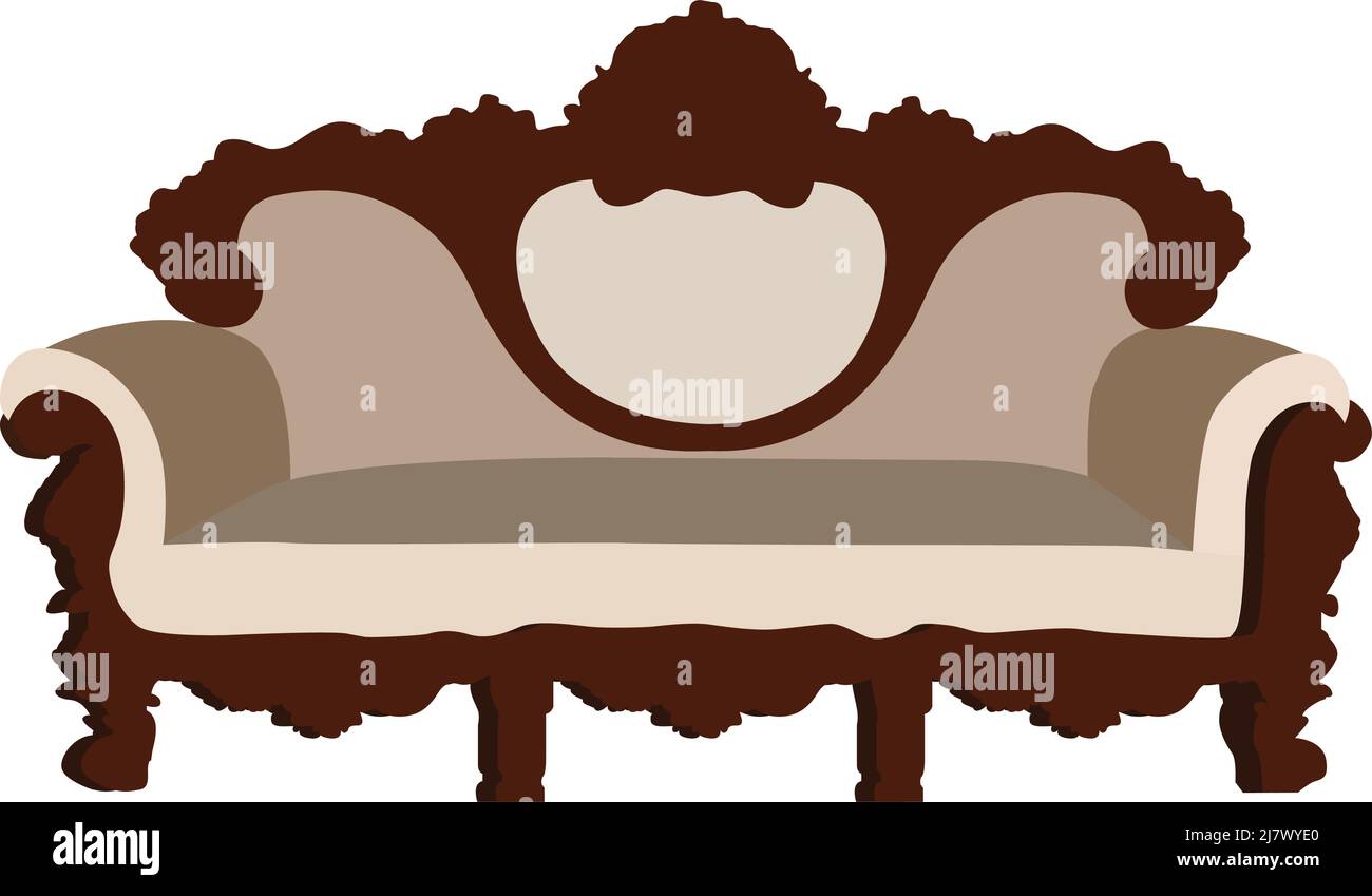 Canapé isolé sur fond blanc Illustration de Vecteur