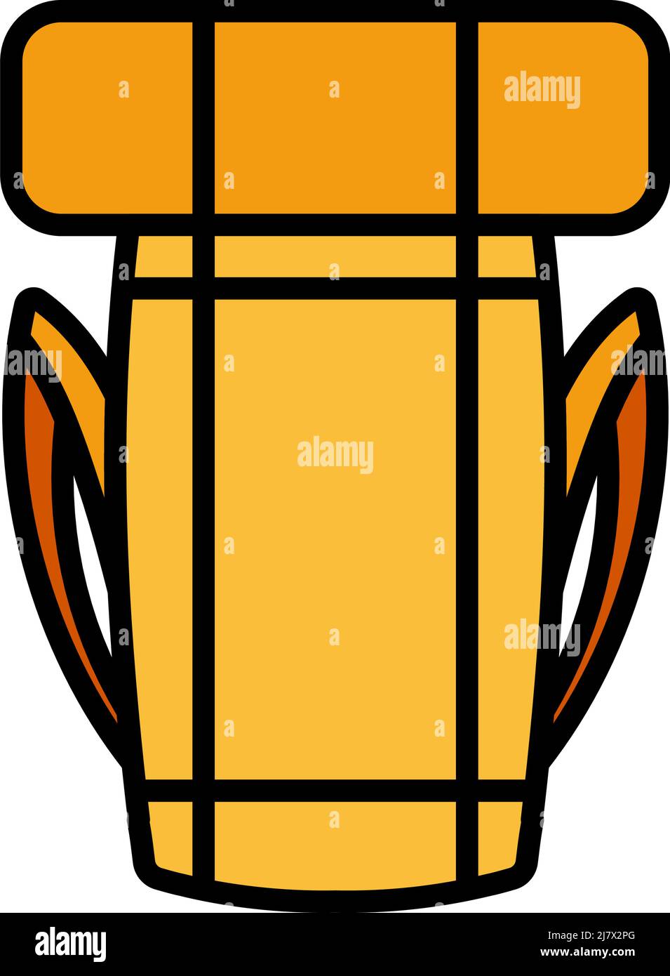 Icône du sac à dos Camping. Contour gras modifiable avec Color Fill Design. Illustration vectorielle. Illustration de Vecteur