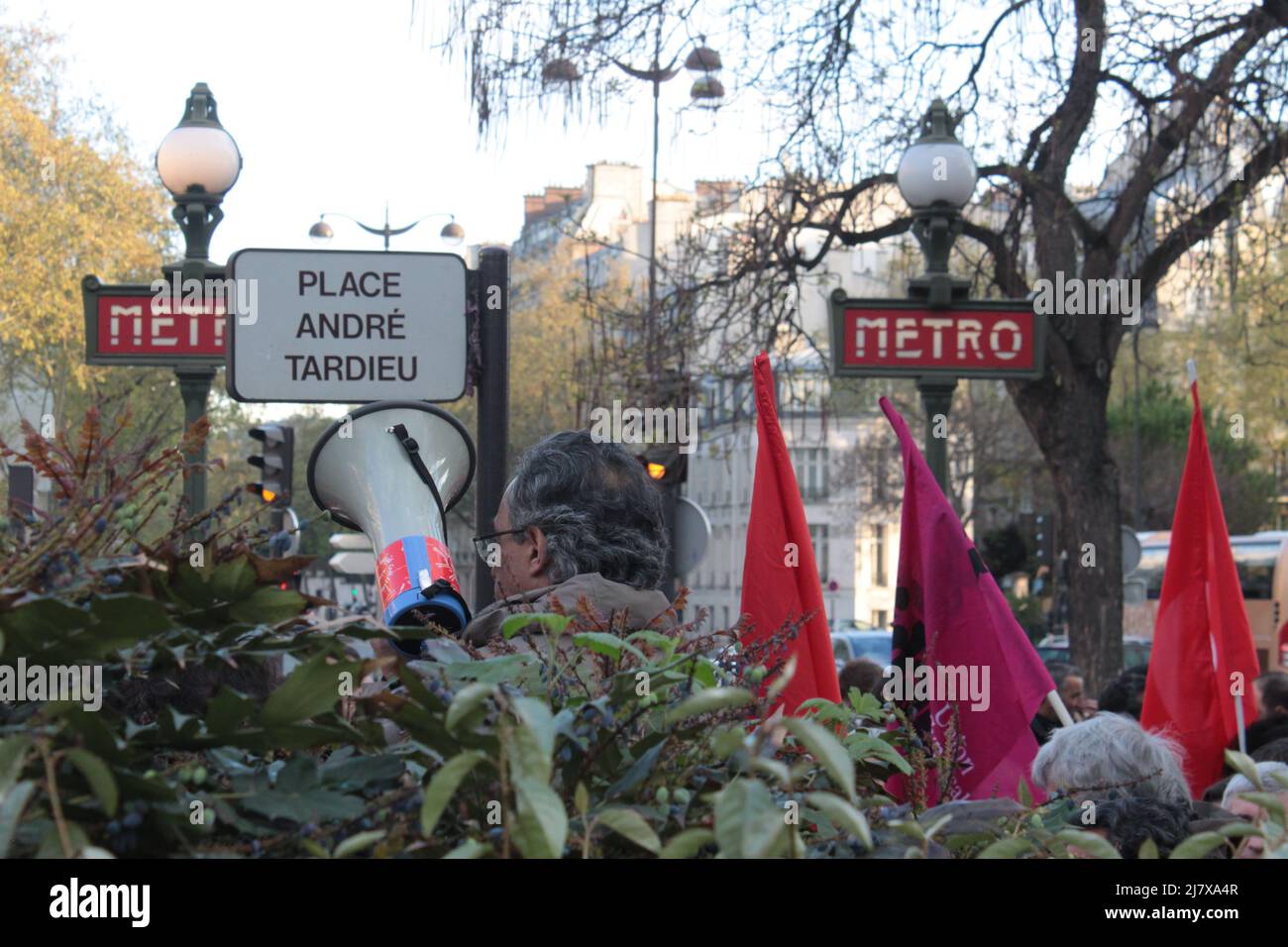 Revolution tunisienne à Paris Banque D'Images