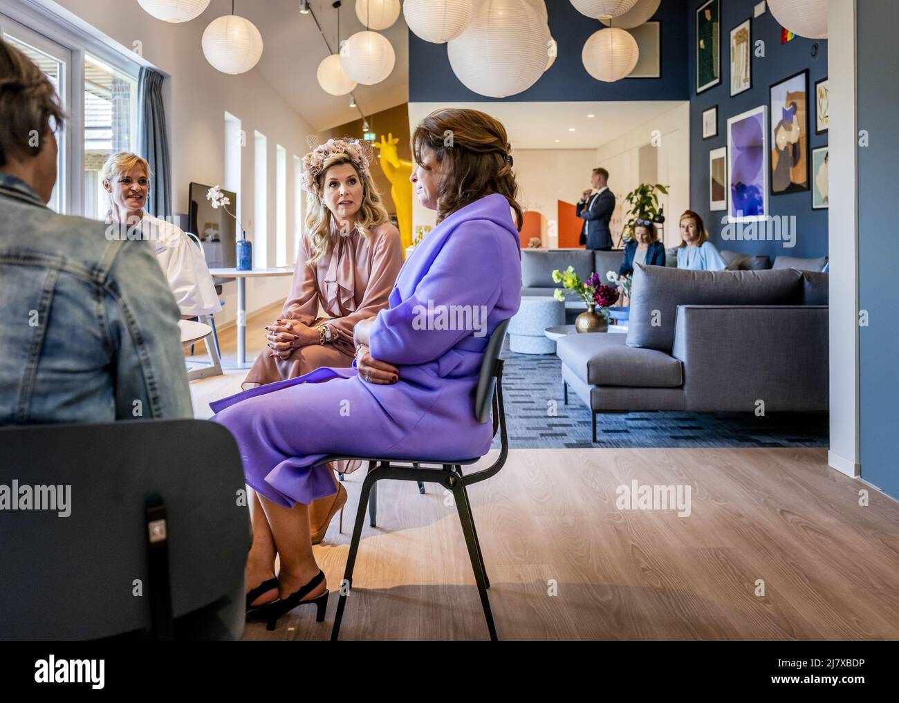 2022-05-11 11:37:37 AMSTERDAM - la reine Maxima aura une visite de Het Jeroen Pit huis pendant l'ouverture. Dans la maison, les enfants gravement malades et leurs familles peuvent se détendre après avoir été hospitalisés. Credit: ANP/Alamy Live News Banque D'Images