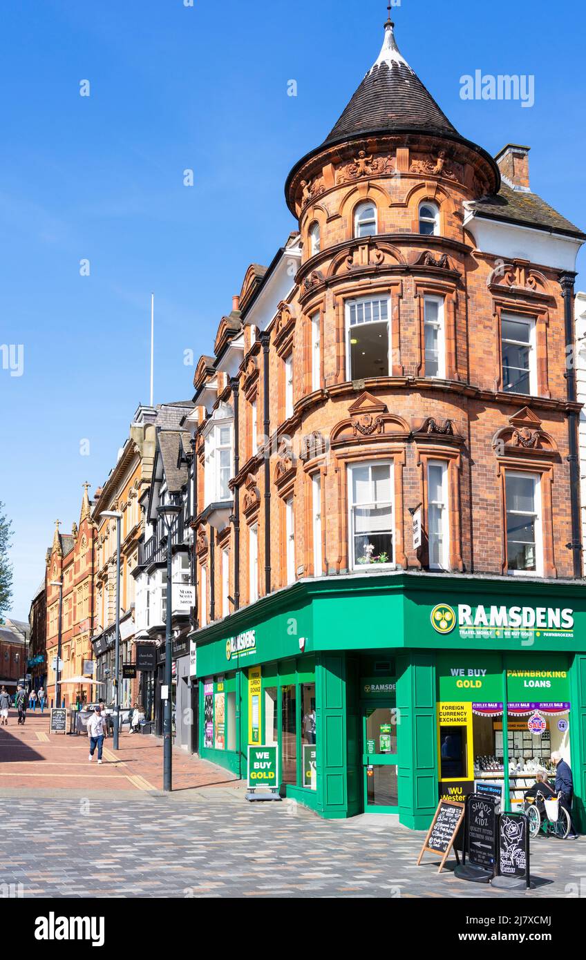Ramsdens Financial services shop sur St Peter's Street près de St Peters Churchyard Derby centre-ville Derbyshire England UK GB Banque D'Images