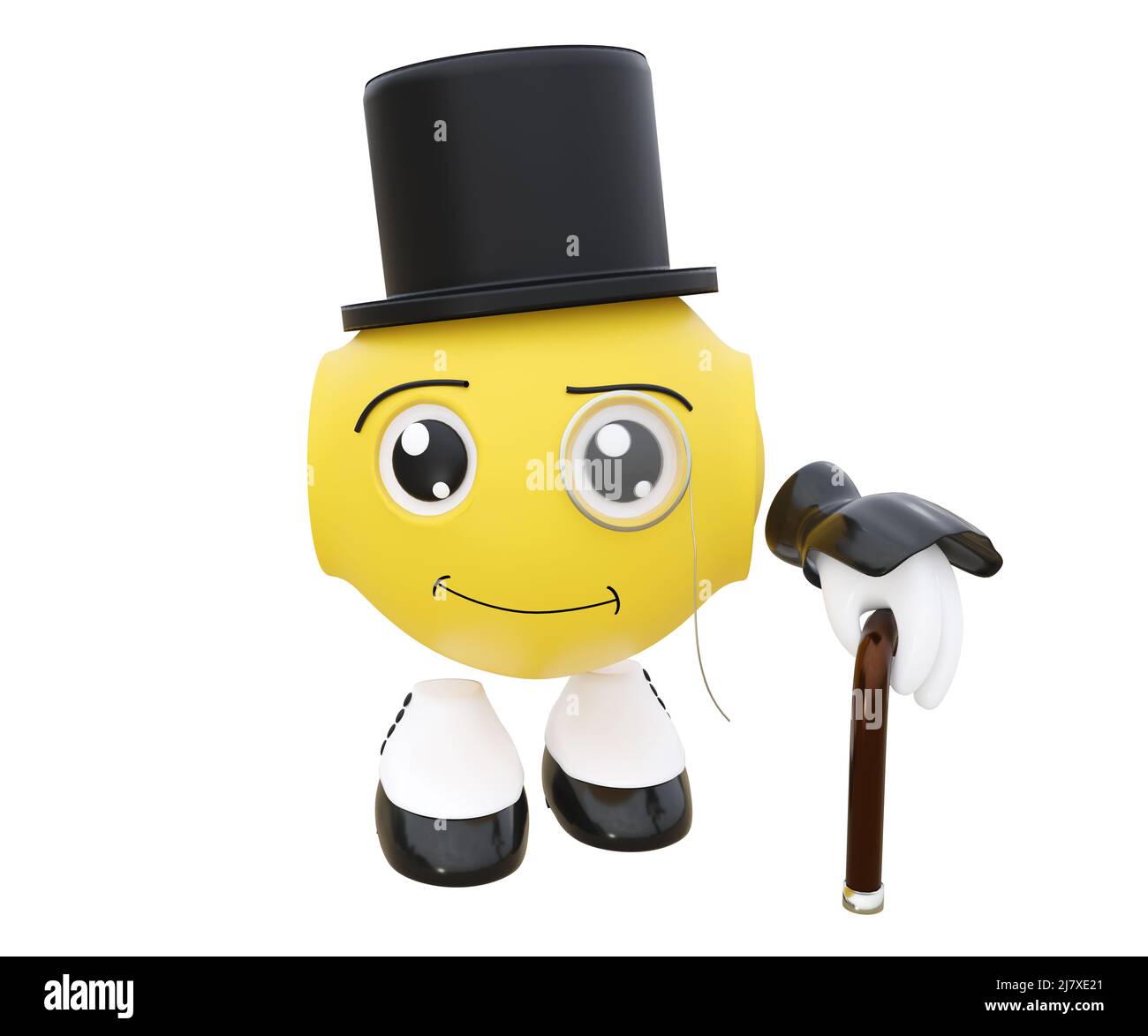 3d personnages avec chapeau et bâton de marche. 3d rendu Banque D'Images 3d personnages avec chapeau et bâton de marche. 3d rendu Banque D'Images