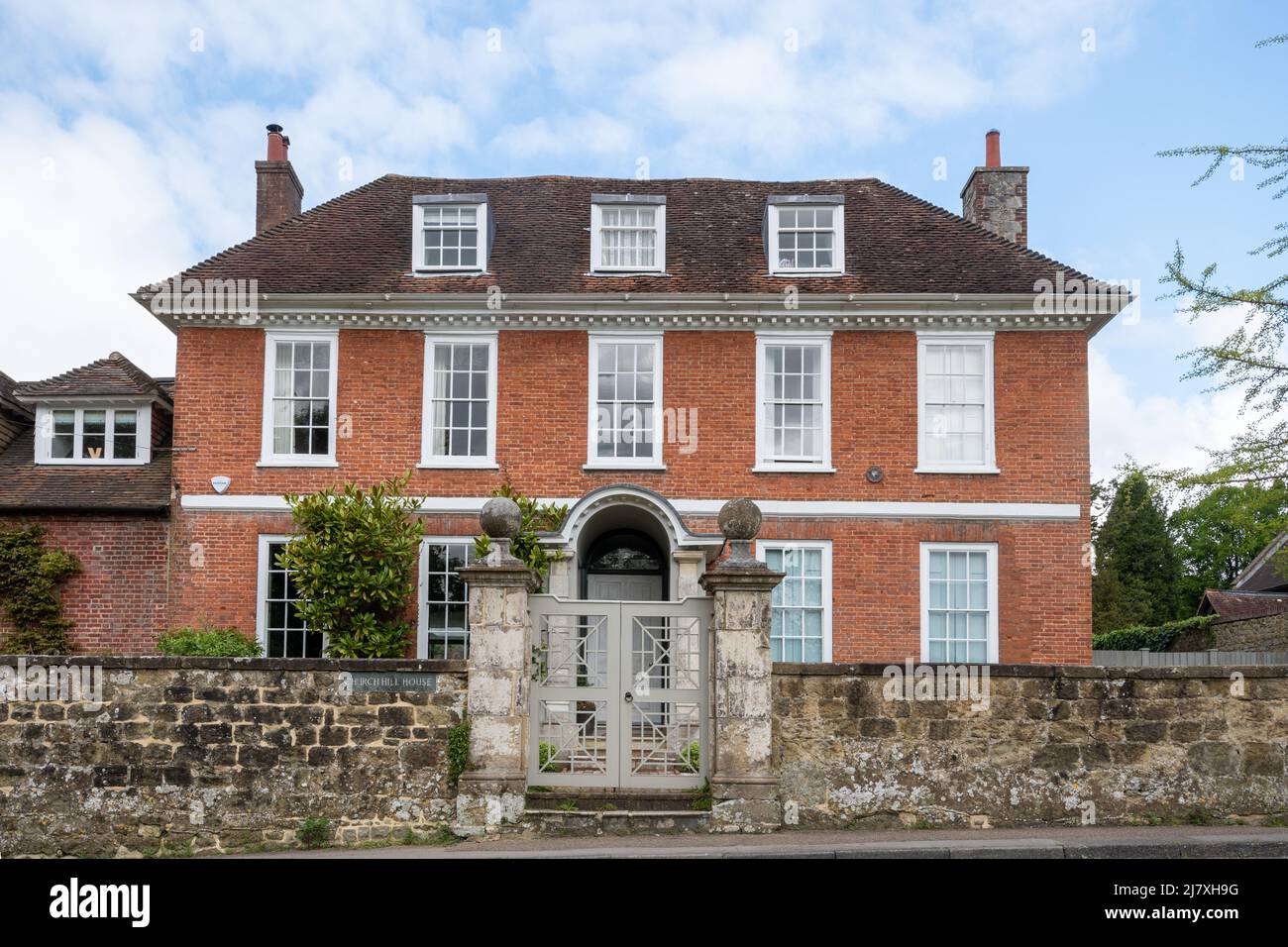 Church Hill House, une maison classée Queen Anne Grade II* à Haslemere, Surrey, Angleterre, Royaume-Uni Banque D'Images