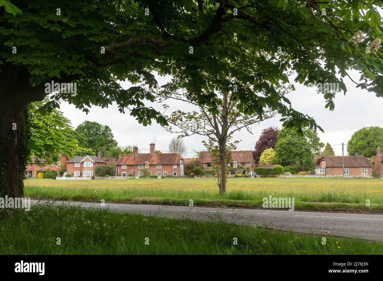 Dunsfold Common and village, Surrey, Angleterre, Royaume-Uni Banque D'Images