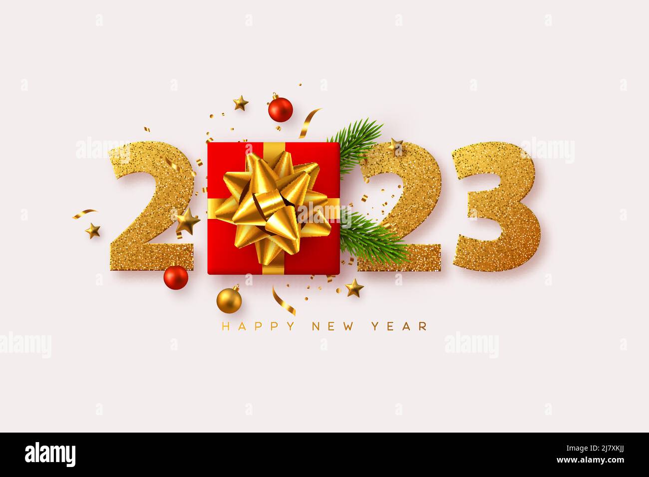 2023 Bonne Année. Illustration de Vecteur