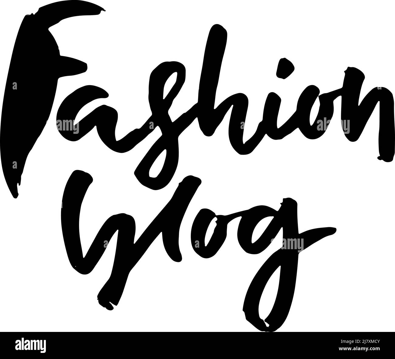 Illustration vectorielle affiche de calligraphie manuscrite. Lettrage de blog de mode pour du contenu de médias sociaux. Illustration de Vecteur