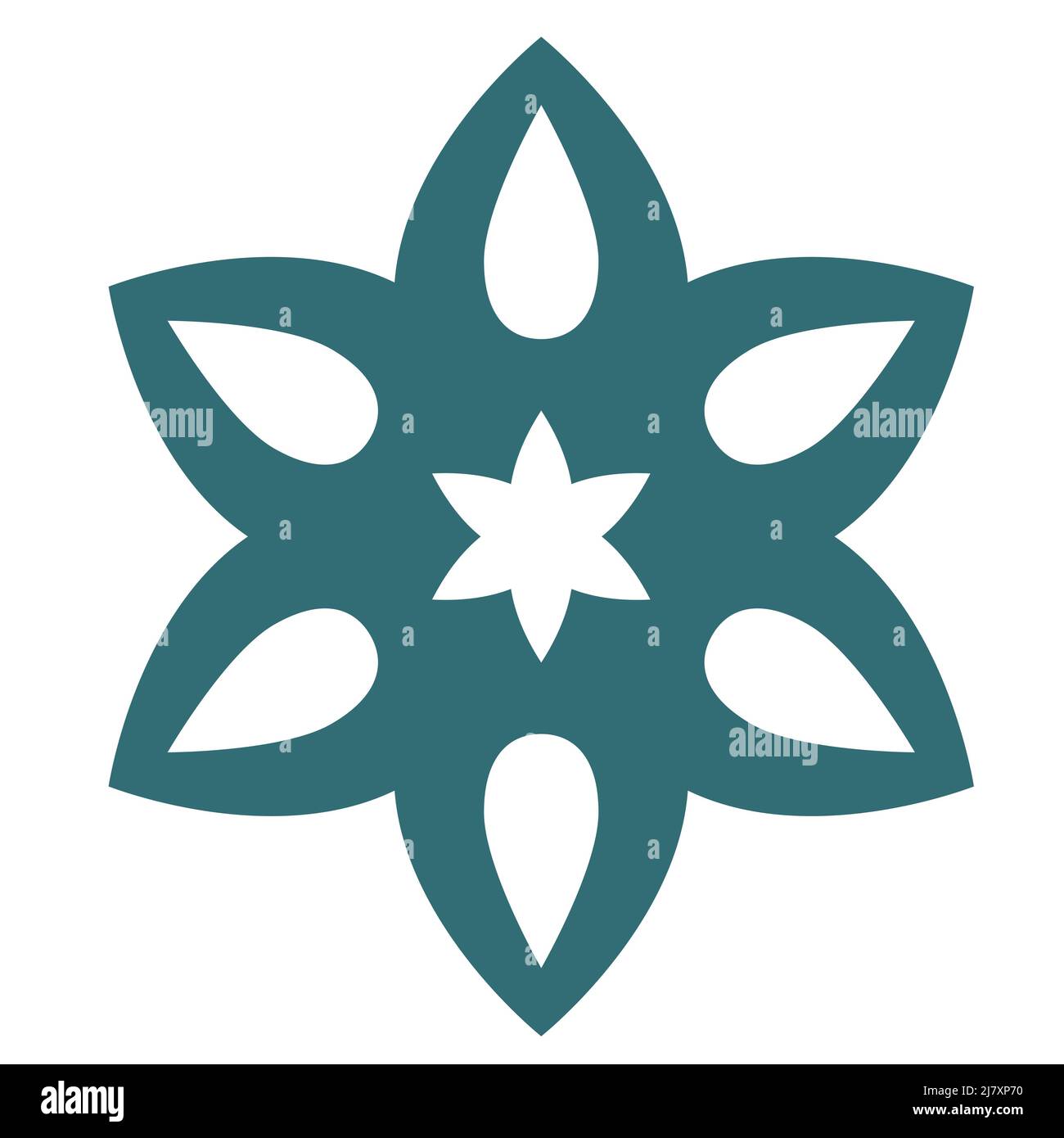 Mandala géométrique symétrique pour la conception et l'icône. Magnifique emblème symbole timbre mascotte. Illustration vectorielle EPS10 facile à redéfinir Illustration de Vecteur