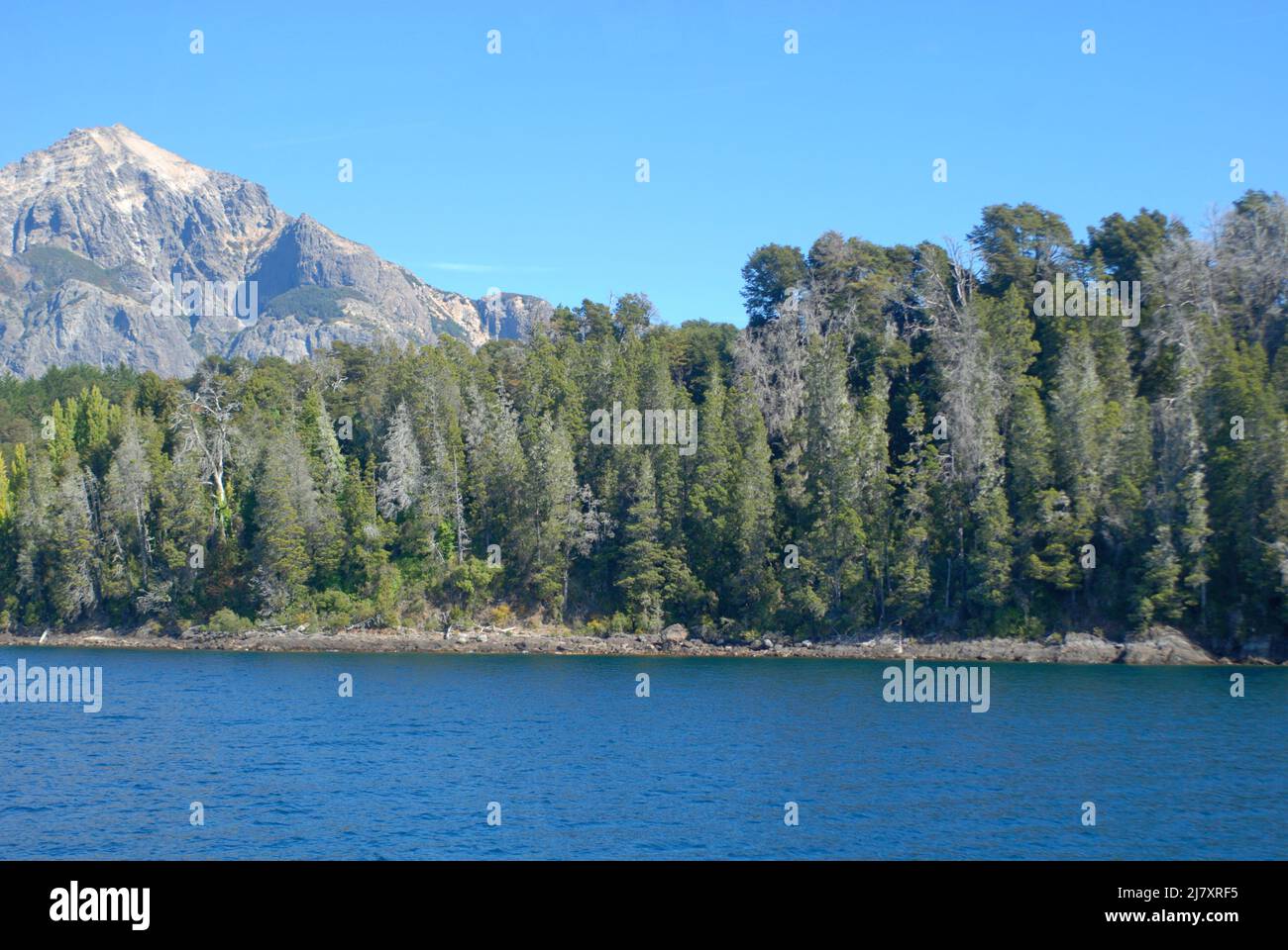 Vue panoramique sur le lac Nahuel Huapi en Argentine près de Bariloche Banque D'Images