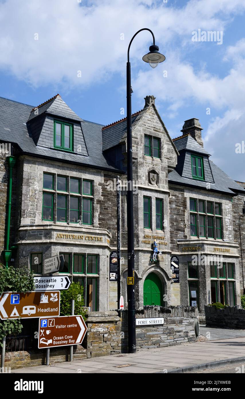 Arthurian Centre Tintagel Cornwall Angleterre royaume-uni Banque D'Images