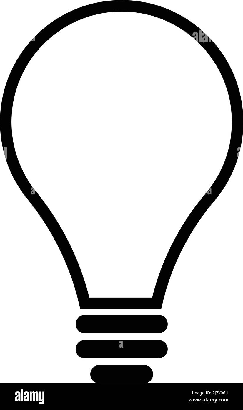 Icône d'ampoule simple. Vecteur modifiable. Illustration de Vecteur