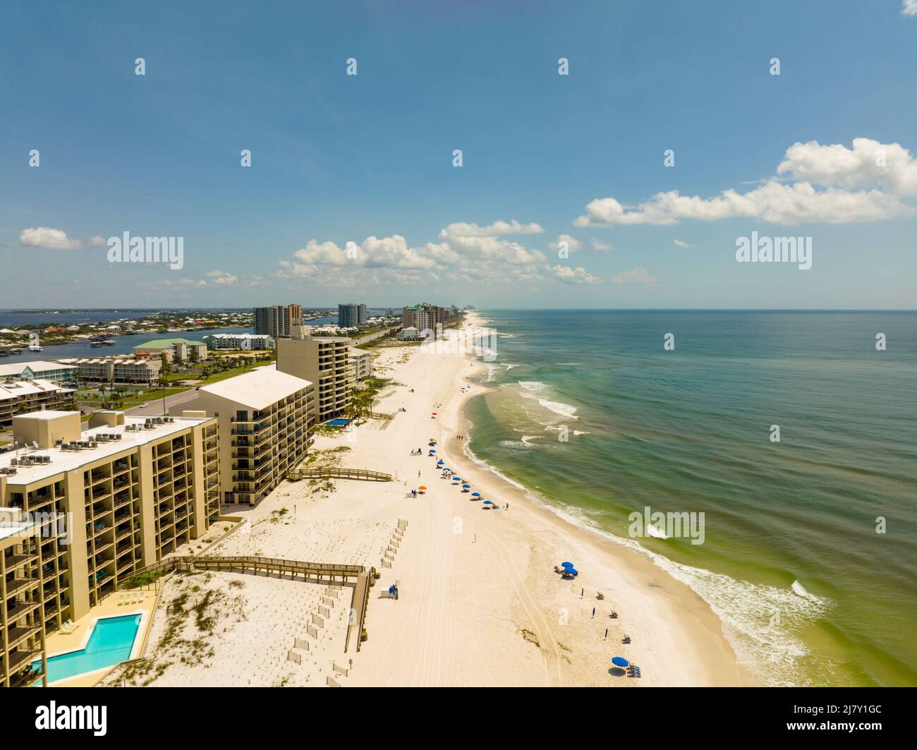 Photographie aérienne de l'immobilier Gulf Shores AL USA Banque D'Images